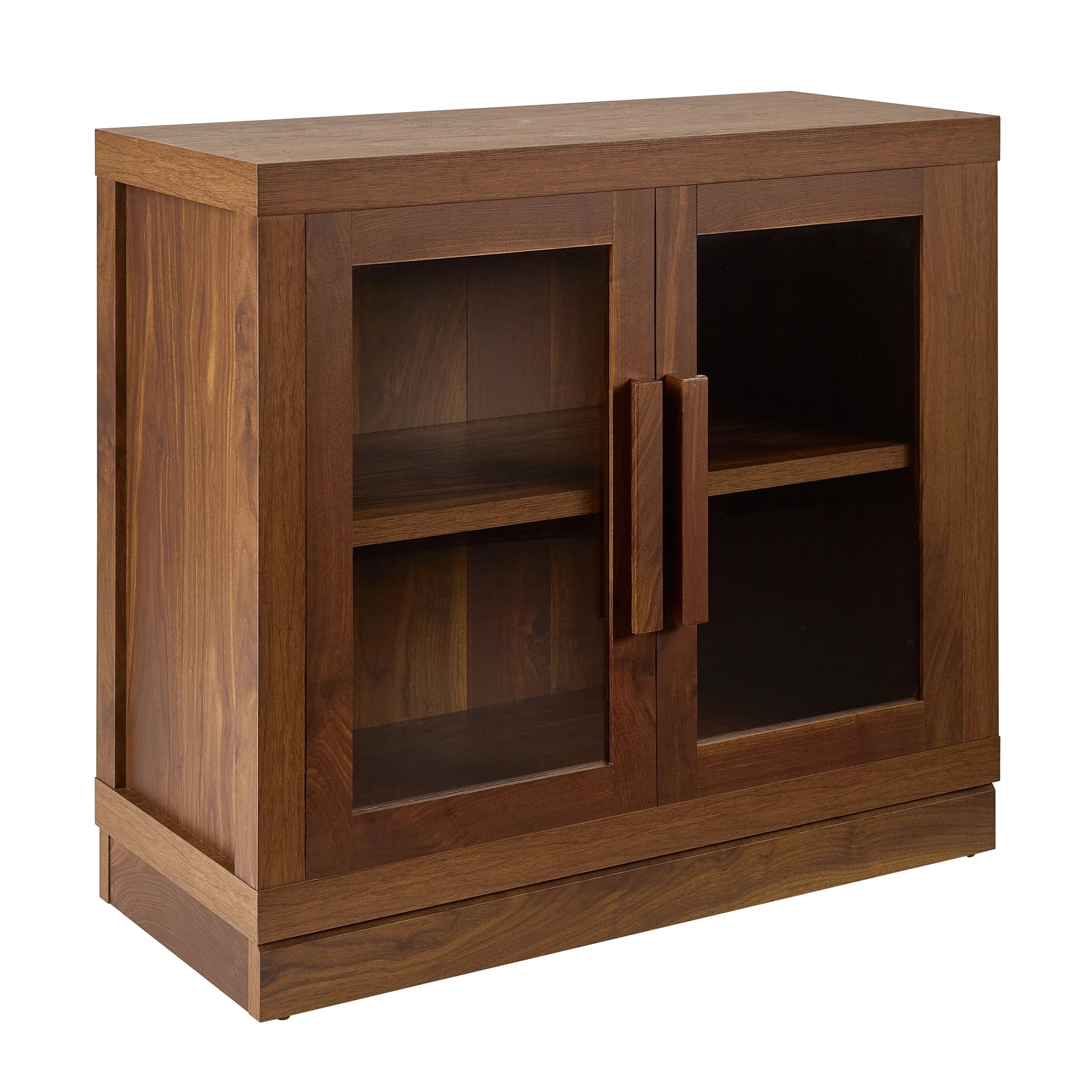 Stylish Ezra Accent Cabinet in Rich Warm Walnut Finish