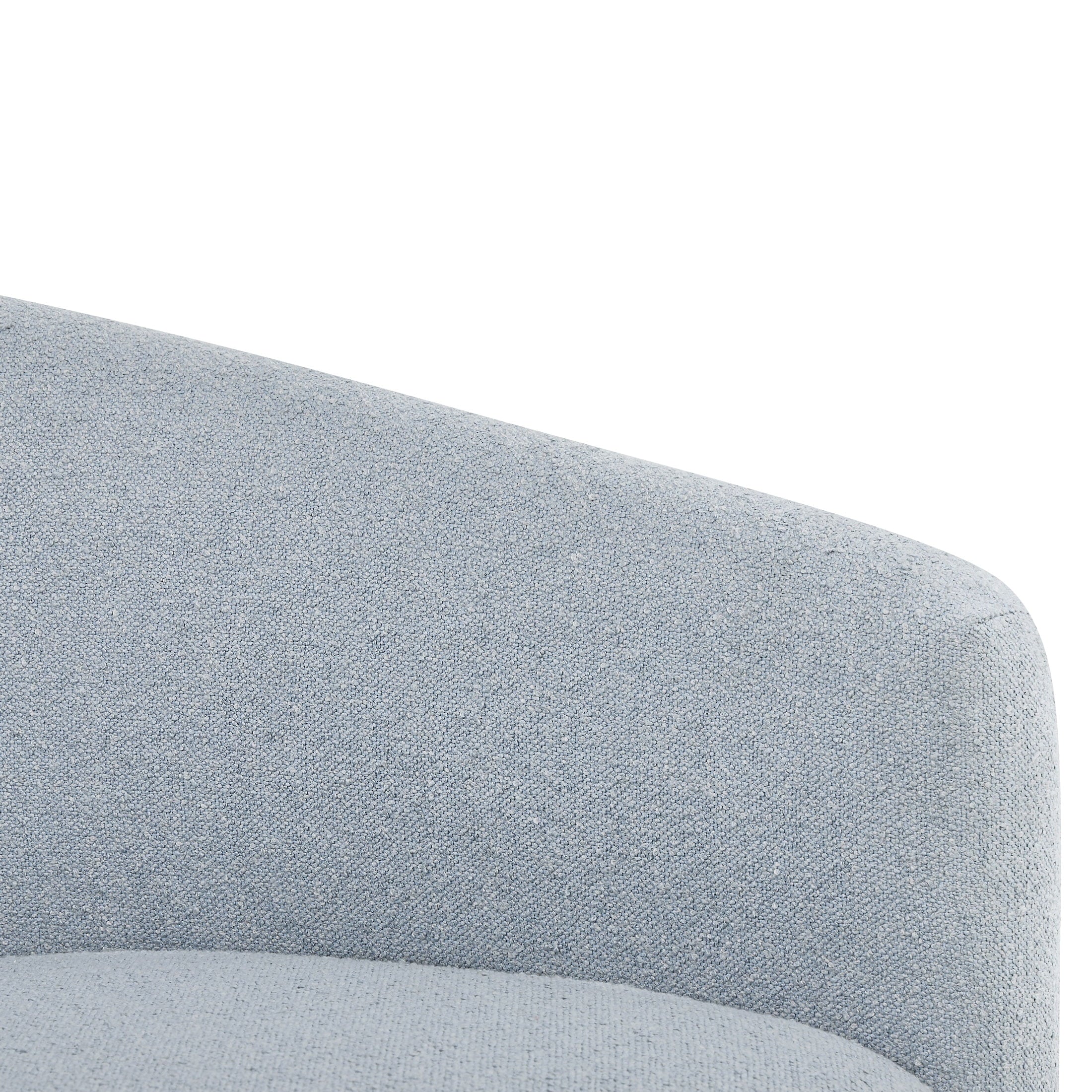 Drew Barrymore's Stunning Cornflower Blue Boucle Accent Chair – Elevate Your Space!