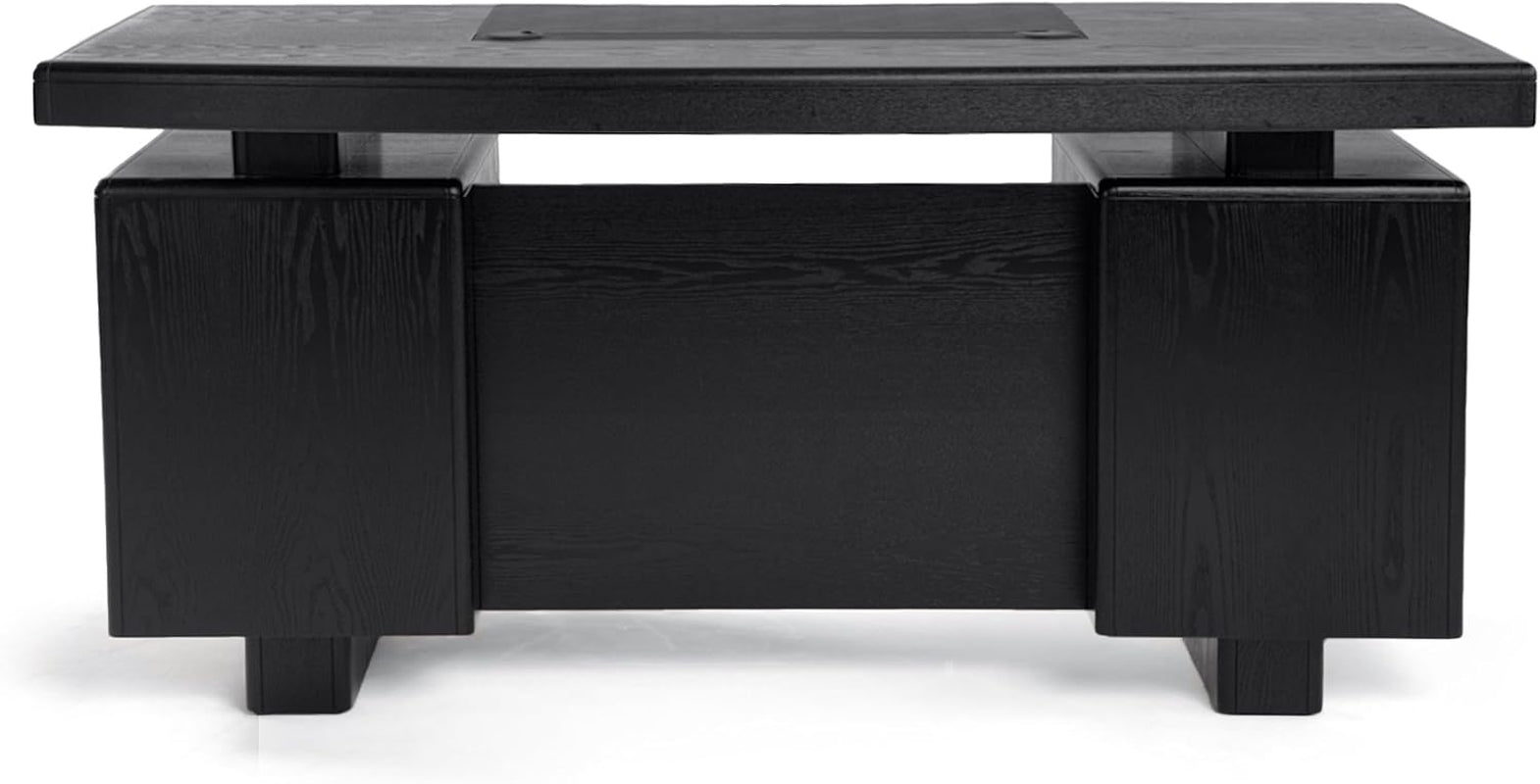 Sleek Black Modern Monroe Desk - Fixed Height for Stylish Workspaces