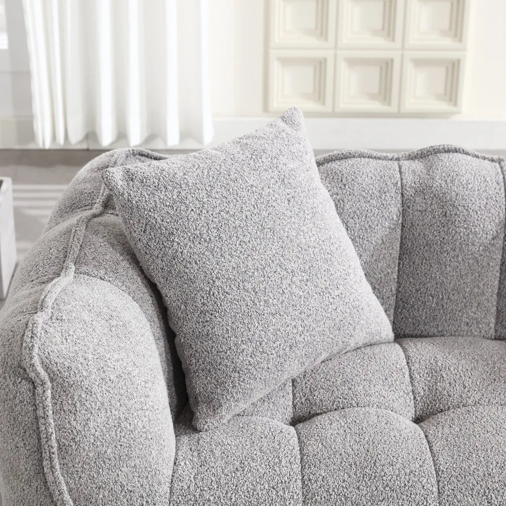 Ultimate Comfort Soft Beanbag Chair for Two - Perfect Square Recliner Sofa for Gaming and Reading with High Resilience Foam Core