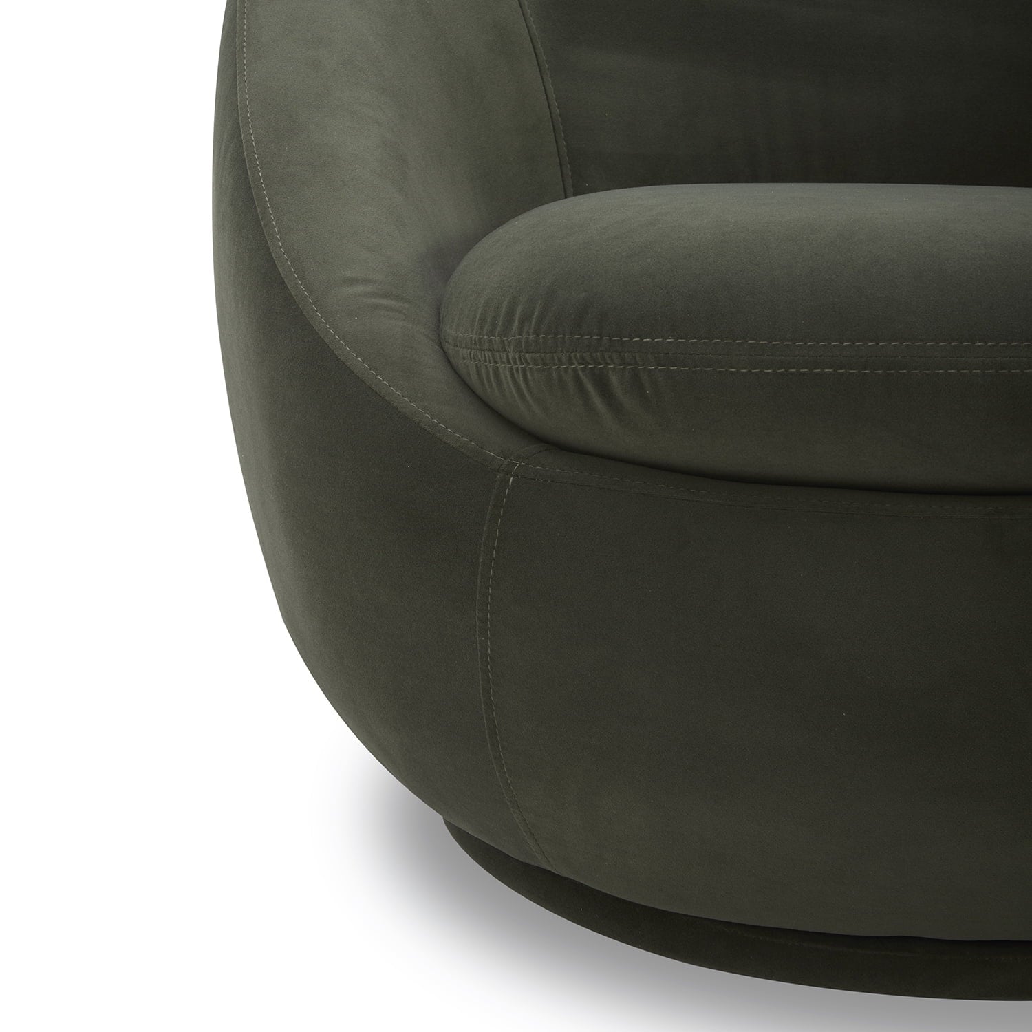 Luxurious Olive Velvet Mira Swivel Accent Chair