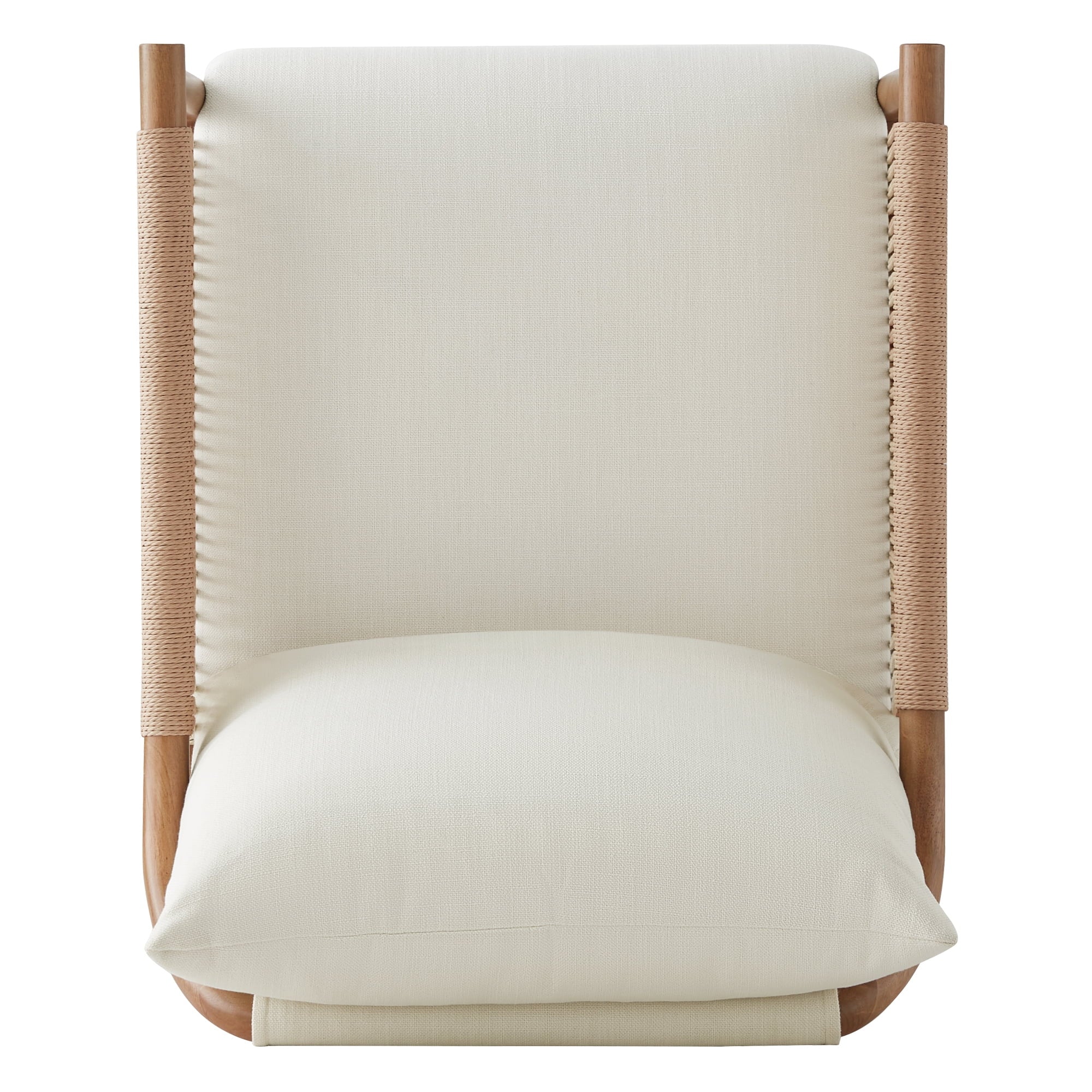 Stylish Cream Braid Armchair for a Chic Living Room Makeover