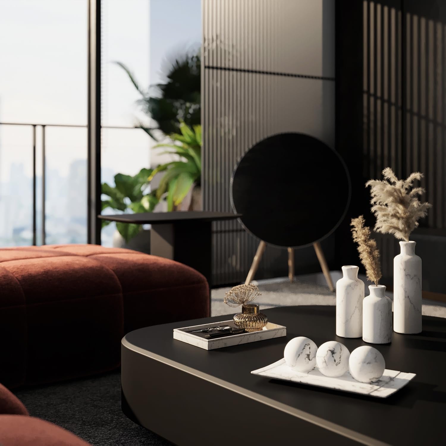 Elegant White Marble Decorative Tray - Versatile Coffee Table and Bathroom Display for Perfume and Accessories - 10" L x 6" W x 1" H