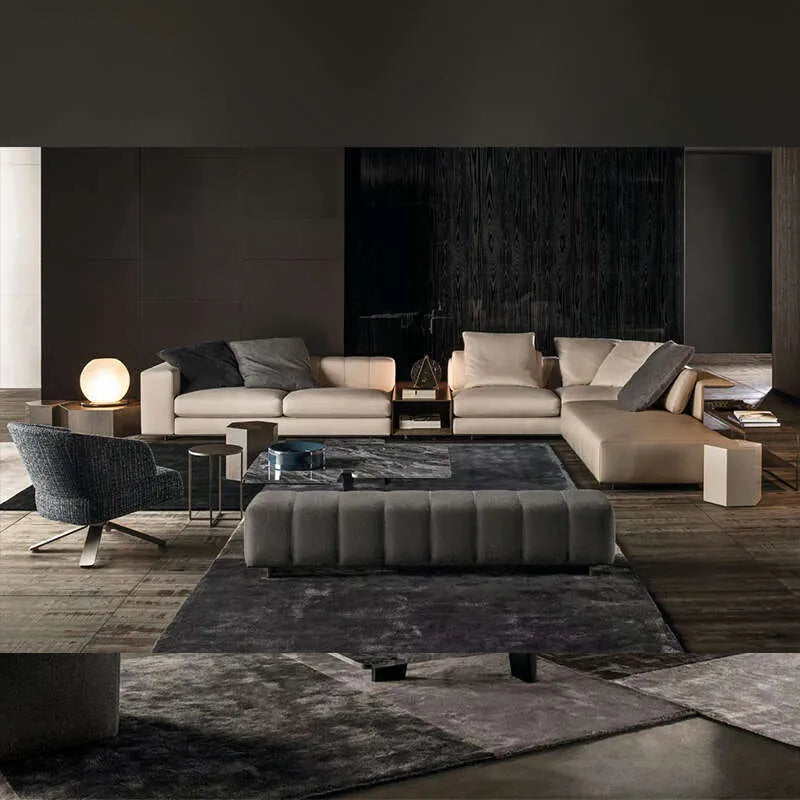 Stylish WBERT Italian Design Modular Fabric Sectional Sofa Set for Versatile Living Room Spaces