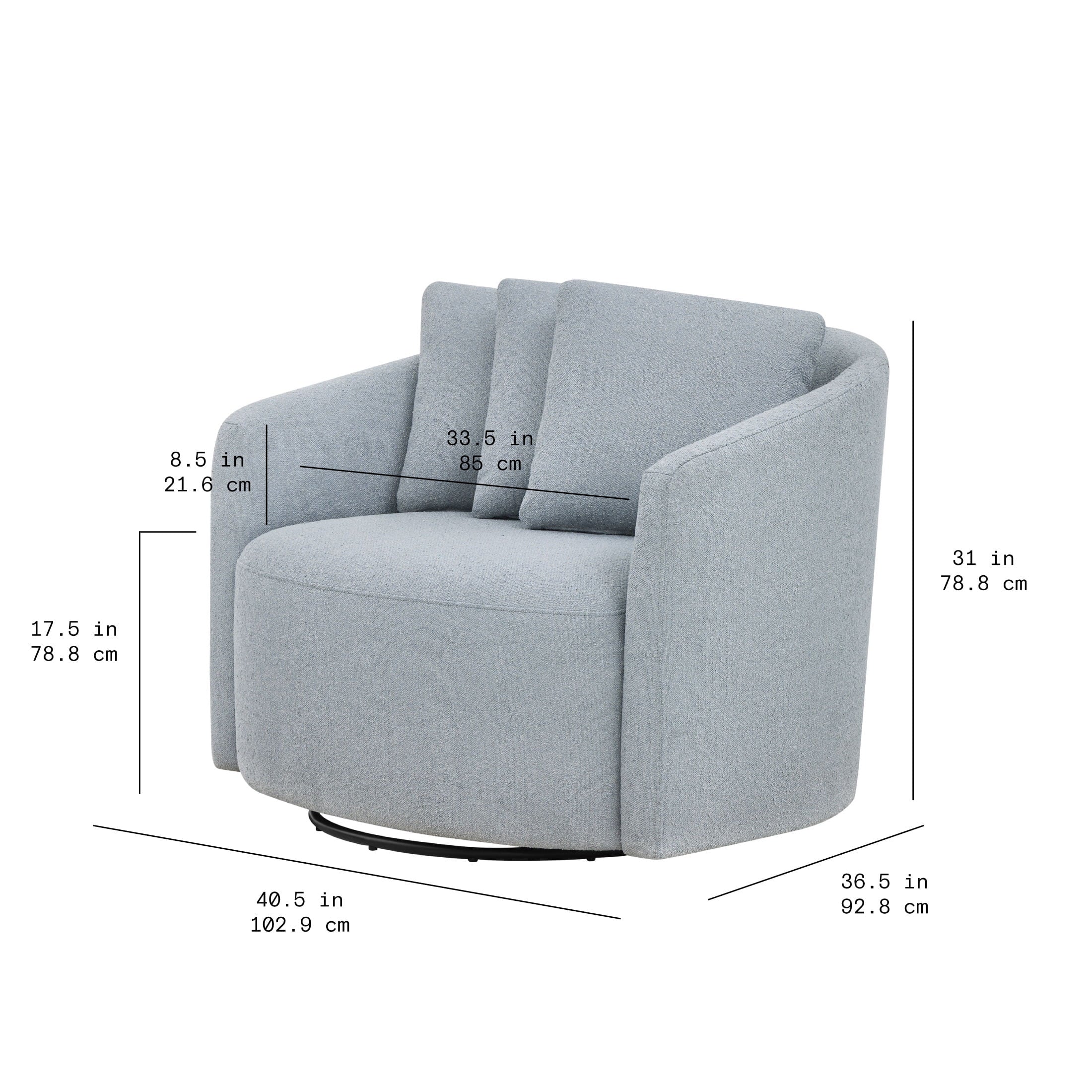 Drew Barrymore's Stunning Cornflower Blue Boucle Accent Chair – Elevate Your Space!