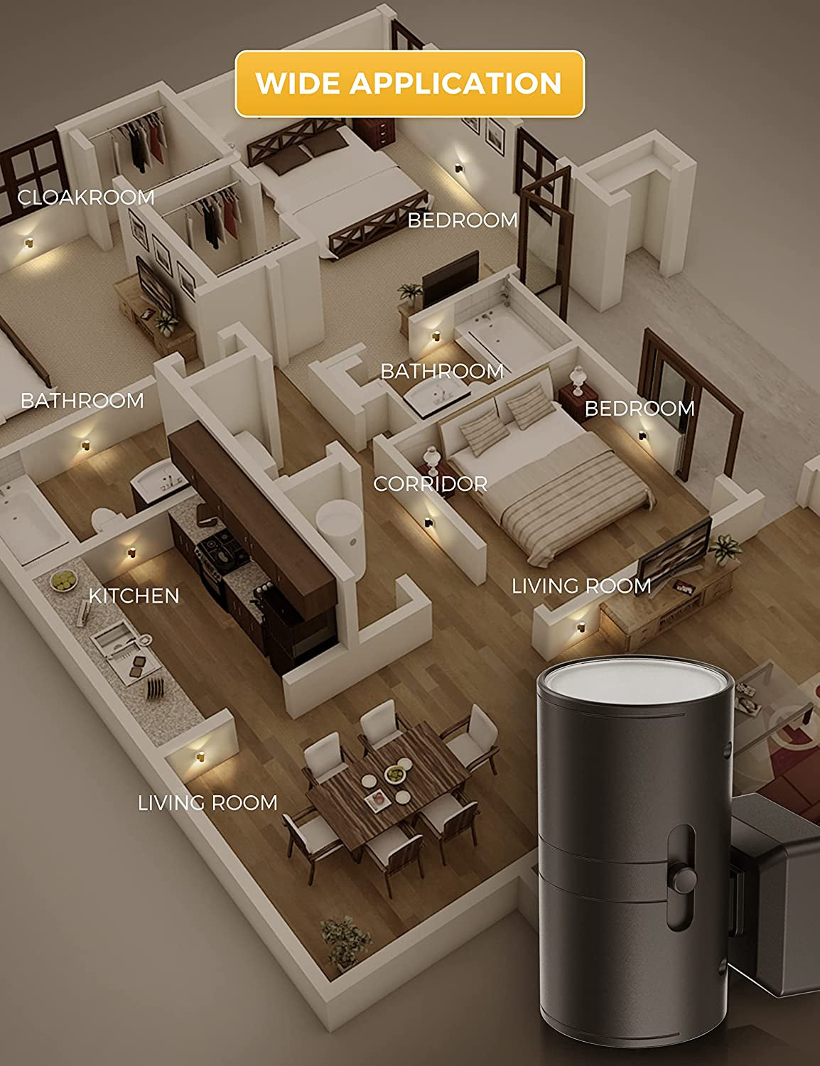 Modern Dimmable Night Light with Dusk to Dawn Sensor - Soft White 3000K, Adjustable Brightness, 2 Pack for Hallway, Bedroom, and Stairway