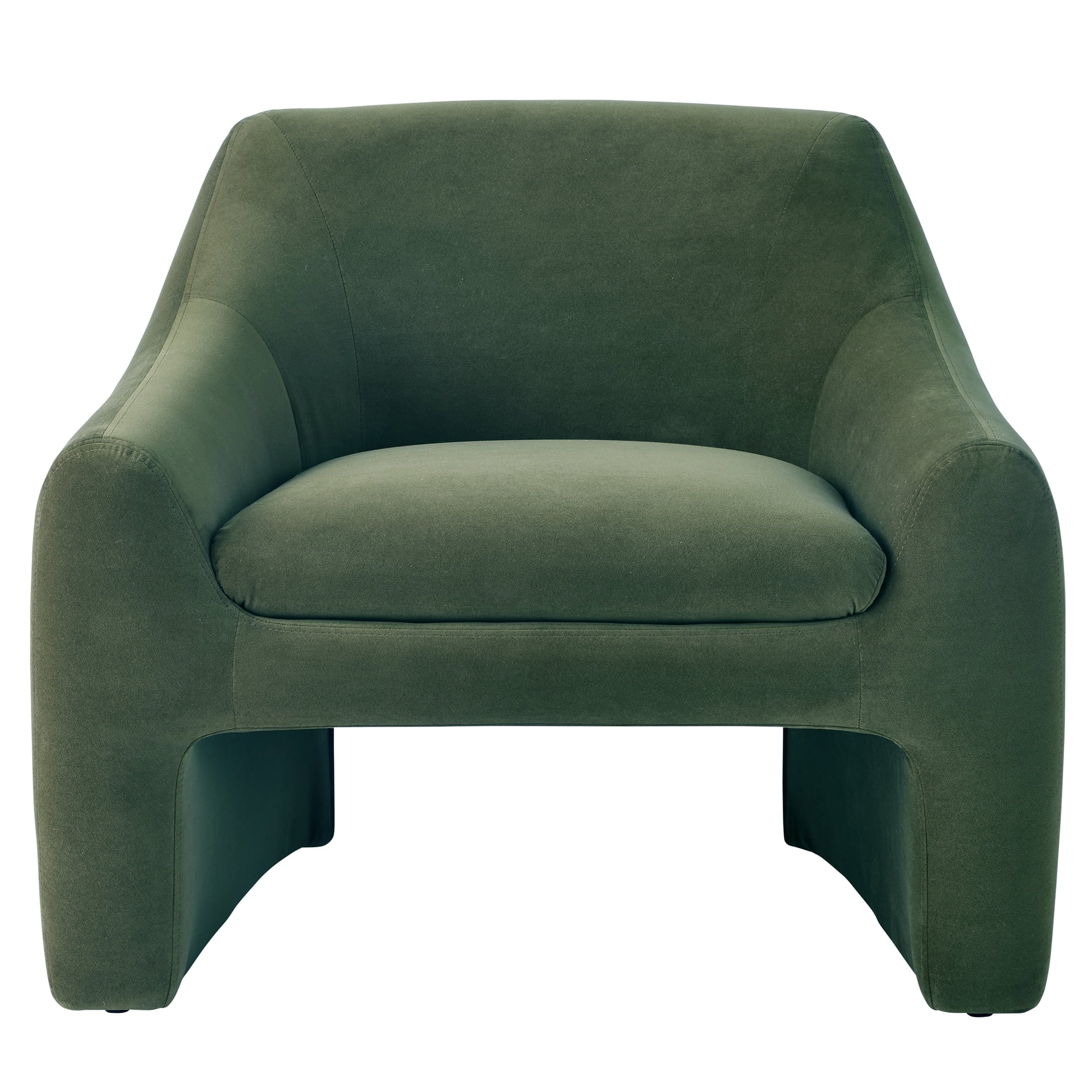 Emerson Olive Curvy Accent Chair - Stylish and Comfortable Addition to Your Space