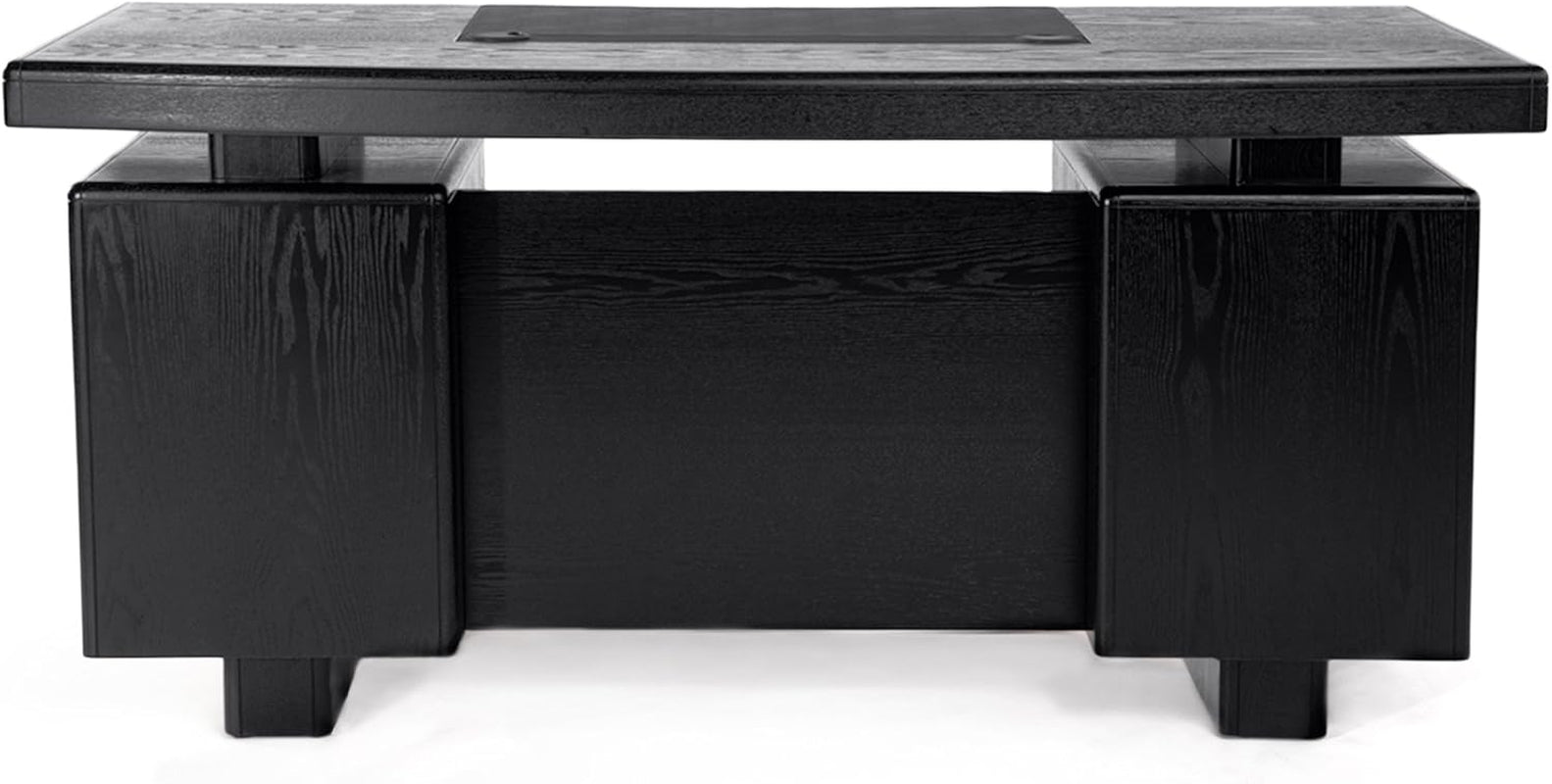 Sleek Black Modern Monroe Desk - Fixed Height for Stylish Workspaces