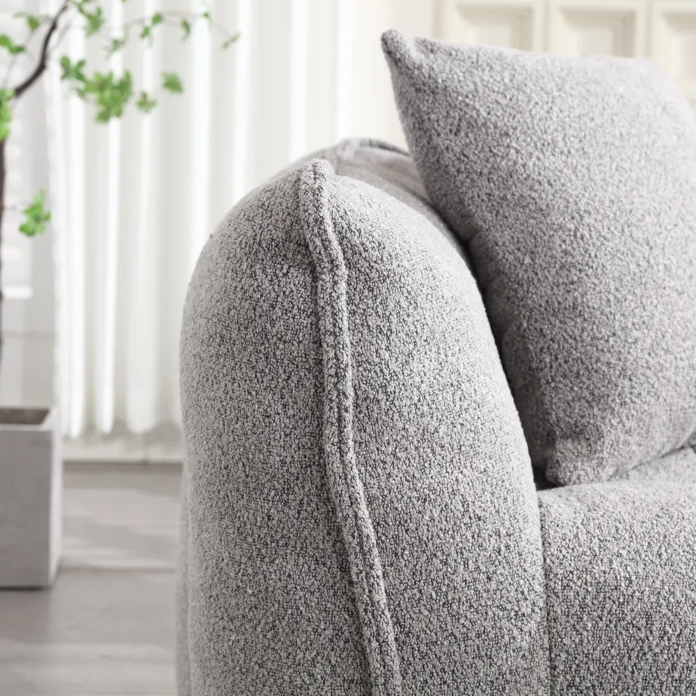 Ultimate Comfort Soft Beanbag Chair for Two - Perfect Square Recliner Sofa for Gaming and Reading with High Resilience Foam Core