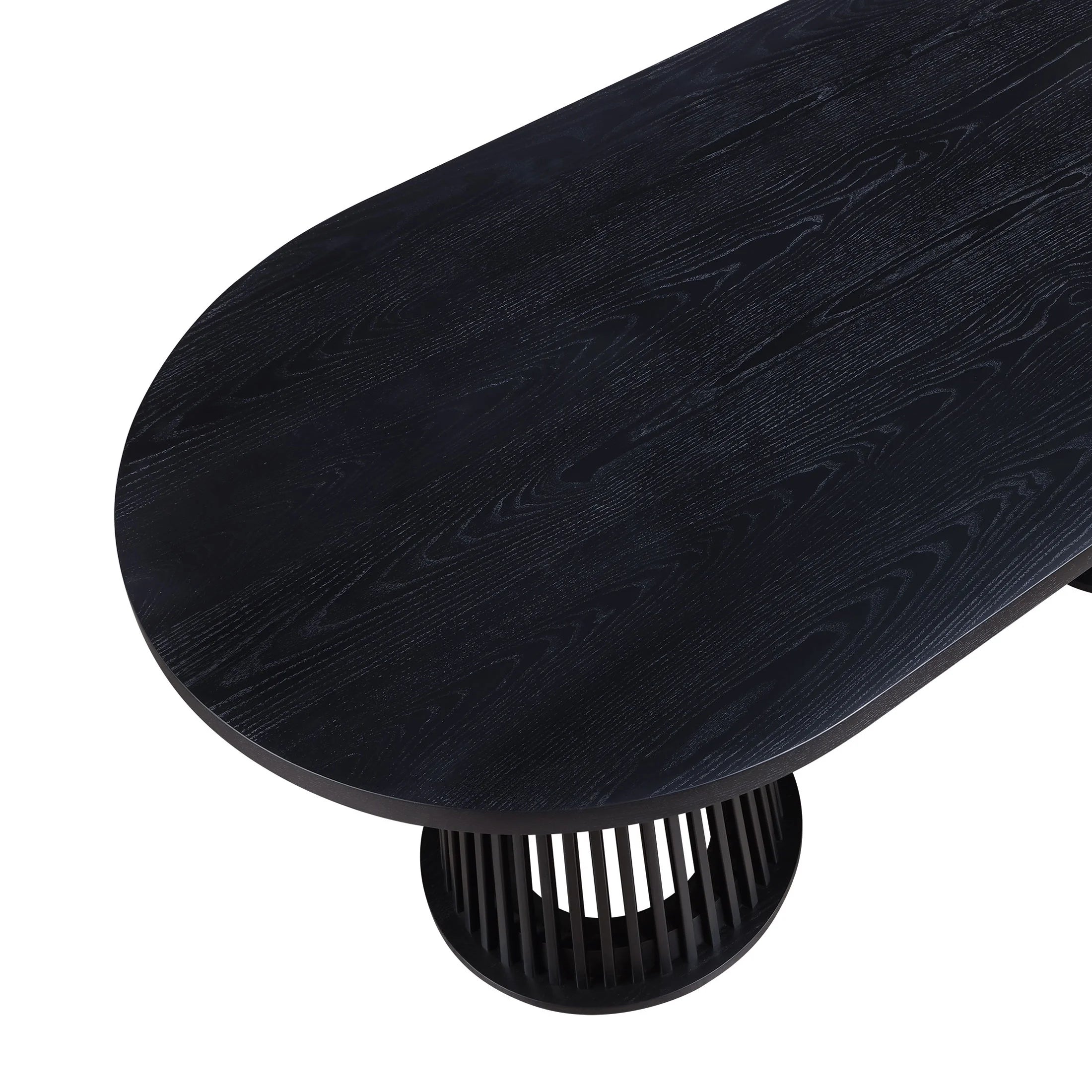 Drew Rich Black Oval Dining Table - Stylish Elegance for Your Dining Space