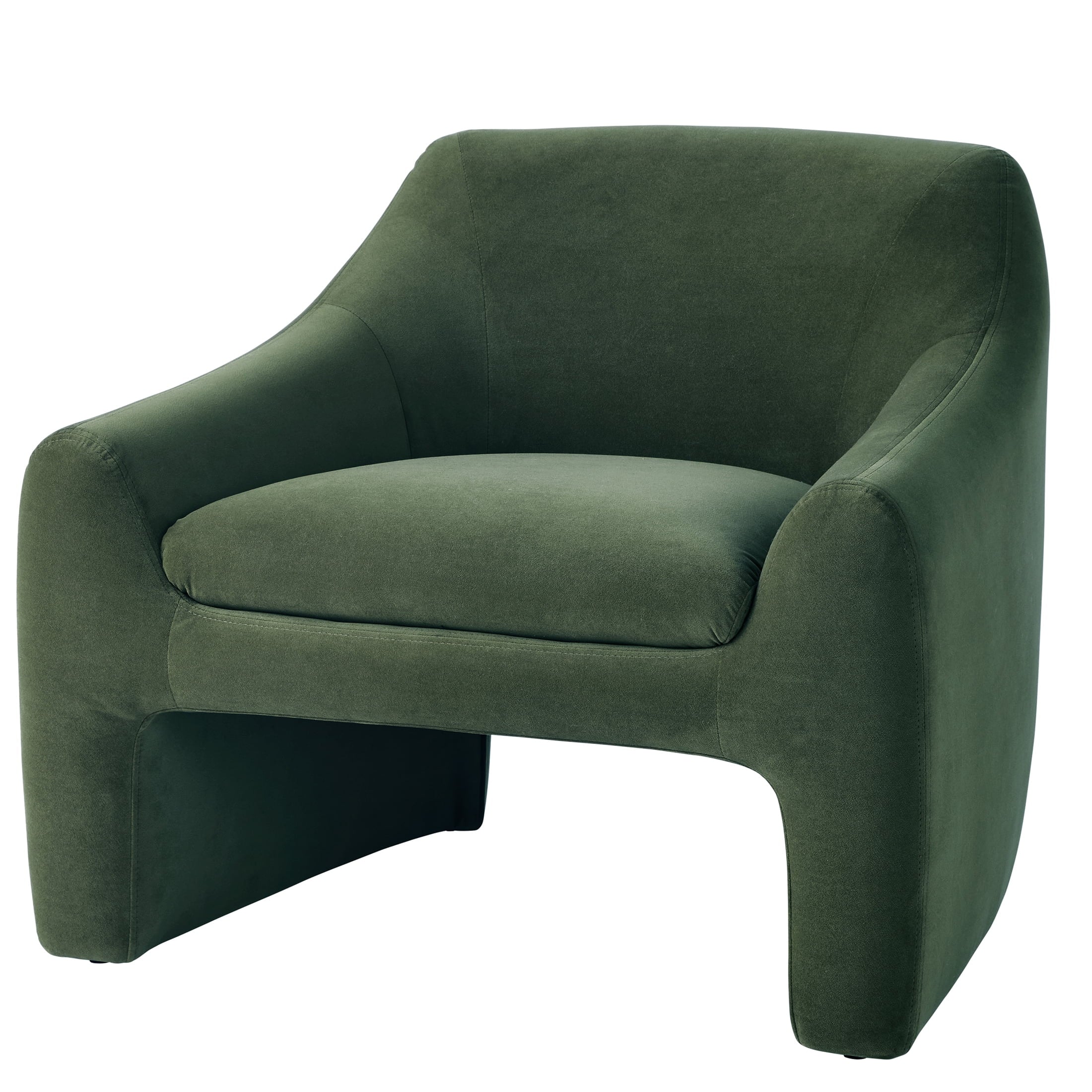 Emerson Olive Curvy Accent Chair - Stylish and Comfortable Addition to Your Space