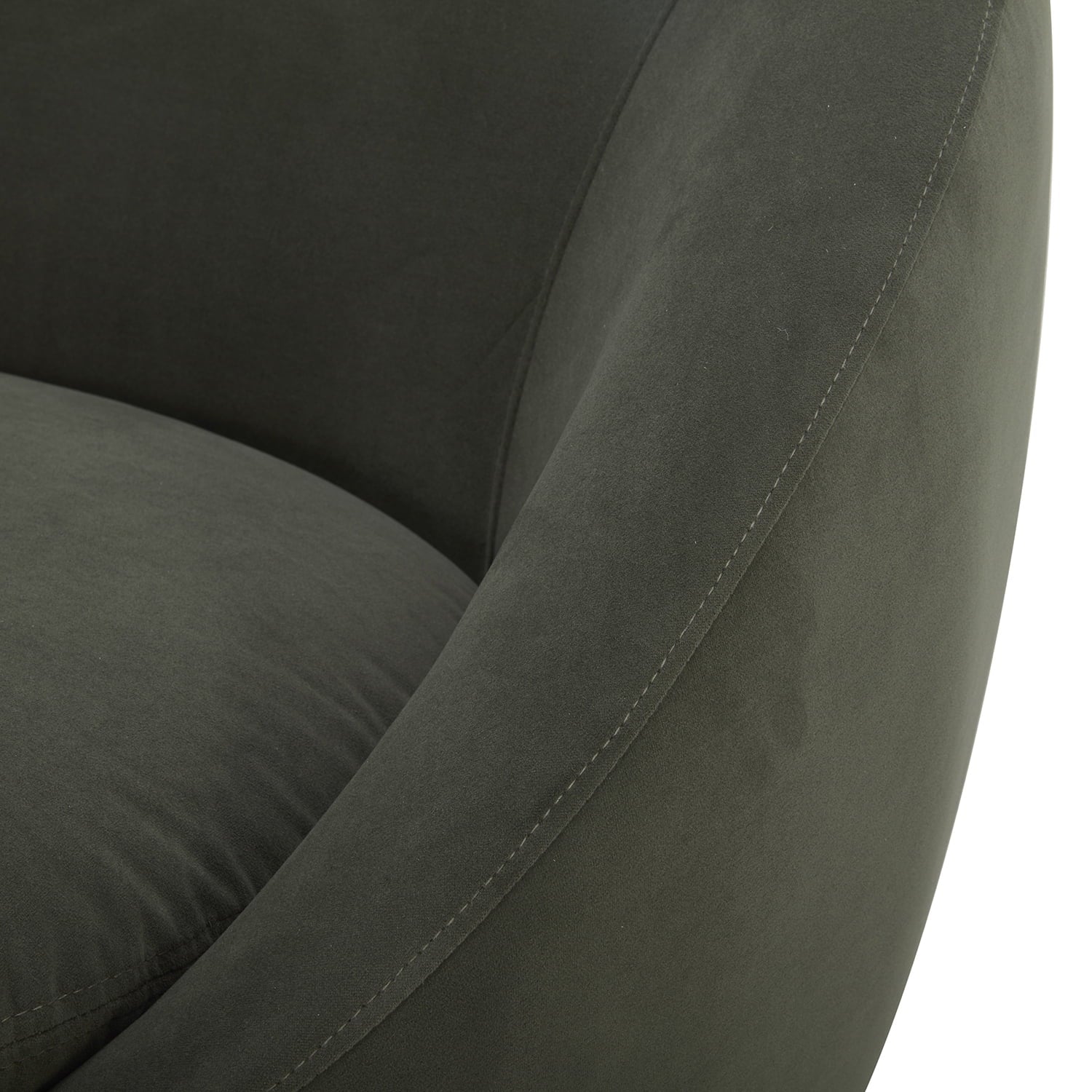Luxurious Olive Velvet Mira Swivel Accent Chair