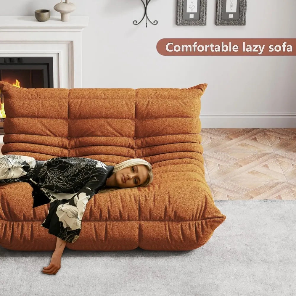 Cozy Adult Bean Bag Chair - Memory Foam Floor Sofa with Soft Teddy Material for Ultimate Comfort and Relaxation