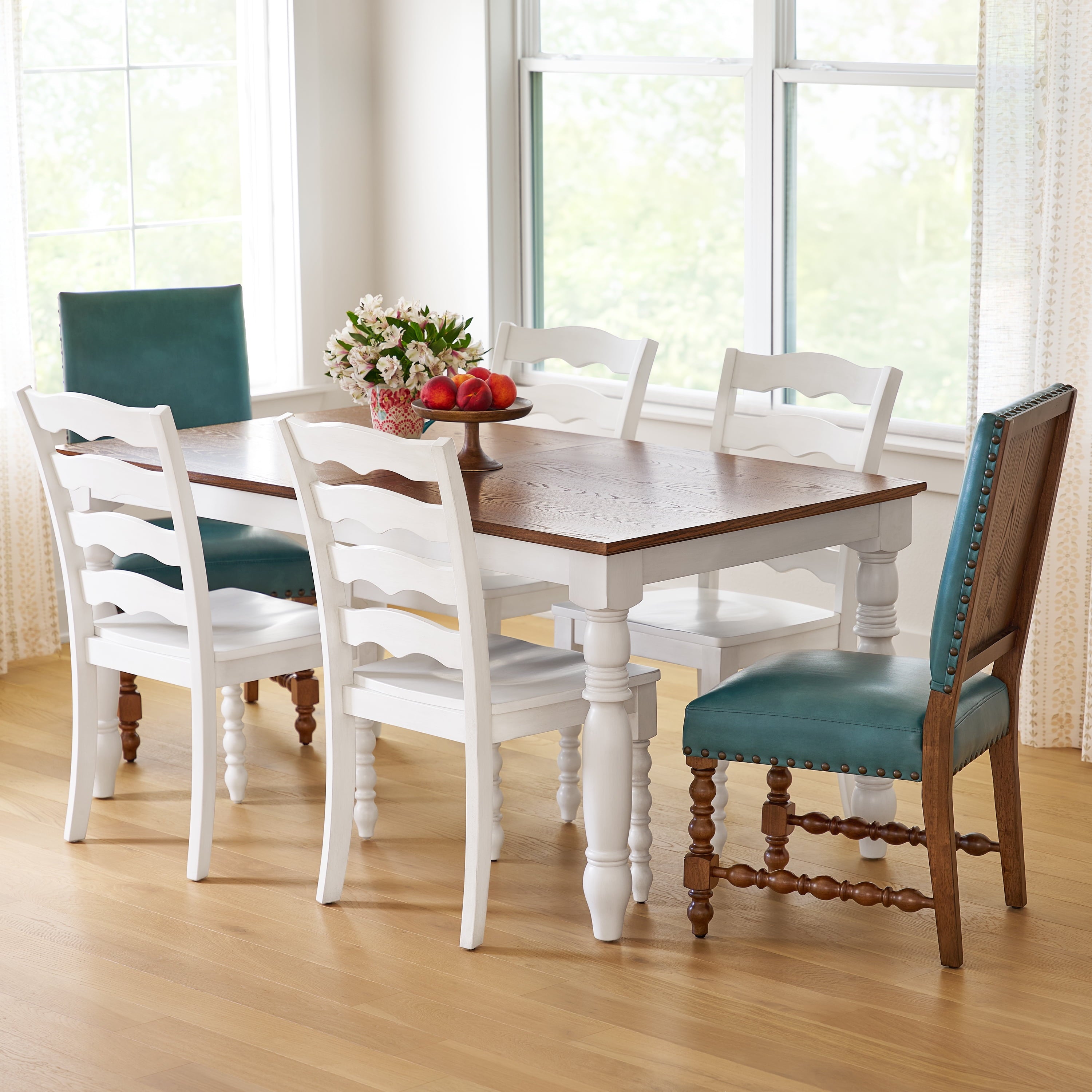 Pioneer Woman Harper White Solid Wood Dining Chairs - Set of 2