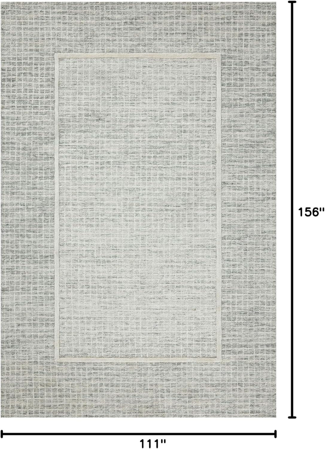 Chris Loves Julia Briggs Collection 9'3" x 13' Area Rug in Mist & Ivory – Stylish No-Shed Design for High Traffic Living Spaces