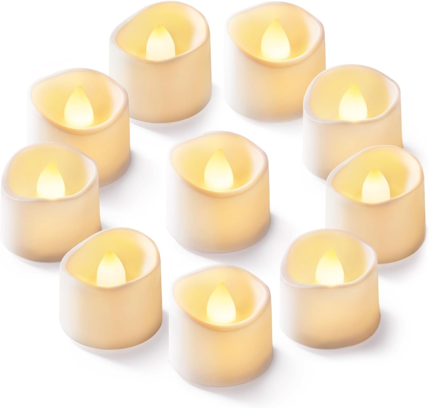 24Pcs Battery-Operated Flickering Flameless LED Tea Lights - 200+ Hours of Ambiance for Weddings, Anniversaries, Halloween & Christmas Decor