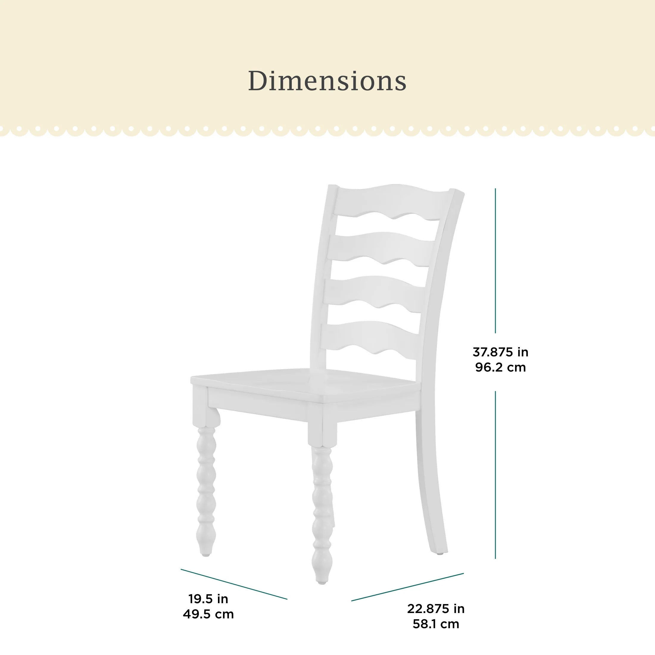 Pioneer Woman Harper White Solid Wood Dining Chairs - Set of 2