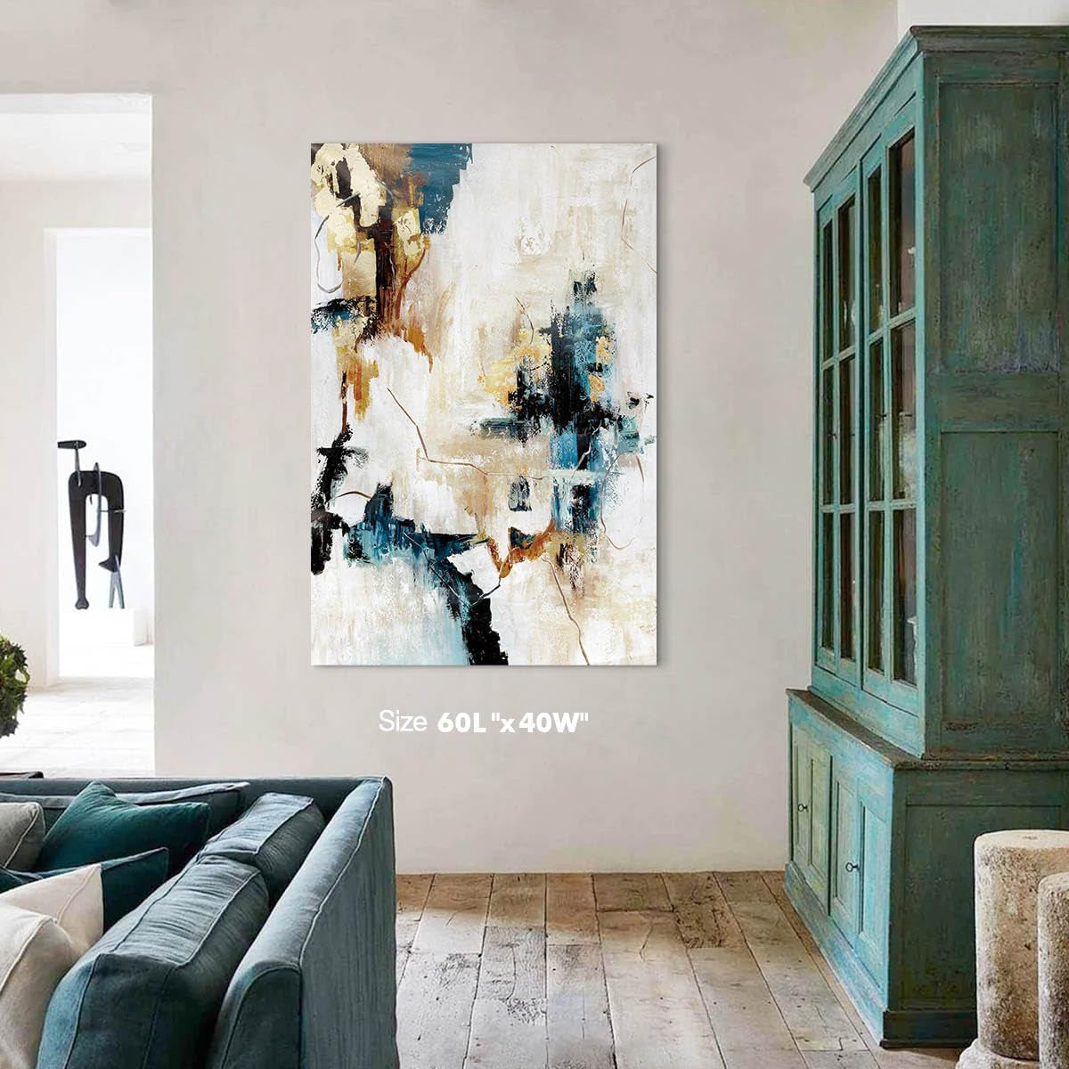 Stunning Abstract Yellow Canvas Wall Art - Elegant Beige Framed Decor for Bedroom and Living Room