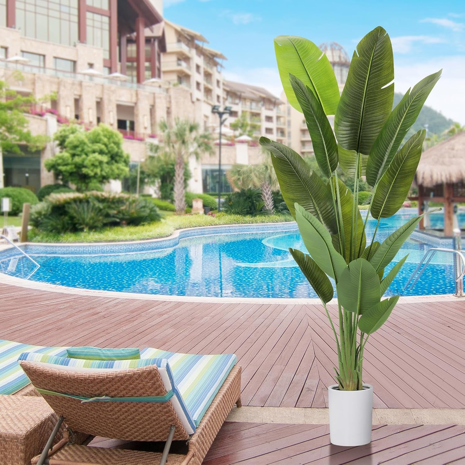 Stunning 7.2Ft Silk Bird of Paradise - 2 Pack of Lifelike Indoor Faux Greenery for Home, Living Room, Bedroom & Office Decor