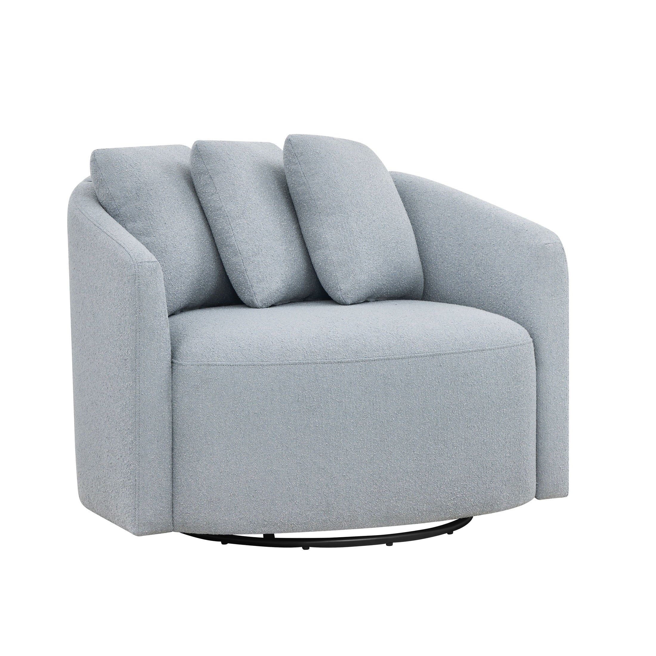 Drew Barrymore's Stunning Cornflower Blue Boucle Accent Chair – Elevate Your Space!