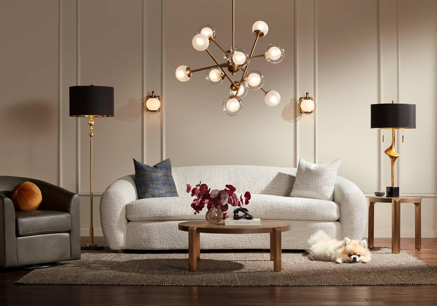 Harlowe Modern Glam 63" Gold Finish Floor Lamp - Chic Metal Design with Black Drum Shade for Living Room, Bedroom, Office, and Entryway Decor