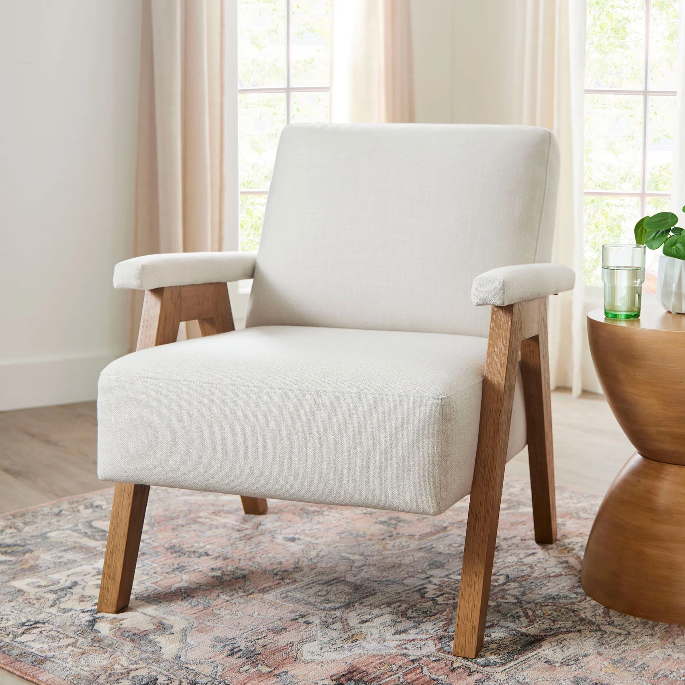 Stylish Cream Ezra Accent Chair for Your Living Room