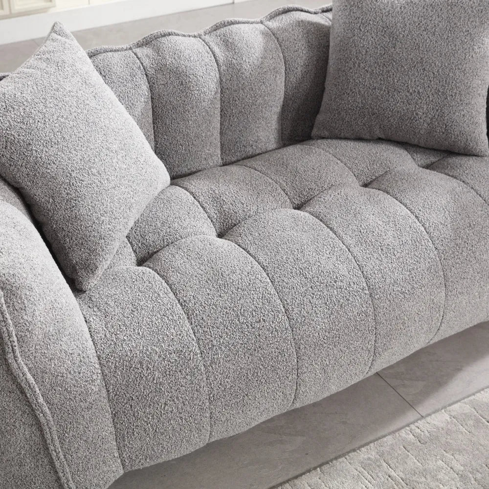 Ultimate Comfort Soft Beanbag Chair for Two - Perfect Square Recliner Sofa for Gaming and Reading with High Resilience Foam Core