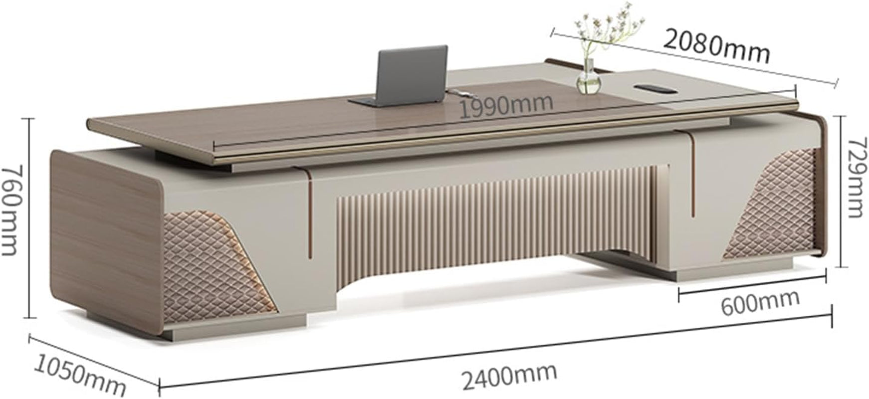 94-Inch L Shaped Computer Desk with Power Outlets, Stylish Corner Workstation and File Drawers, Perfect for Home Office or Business Setup