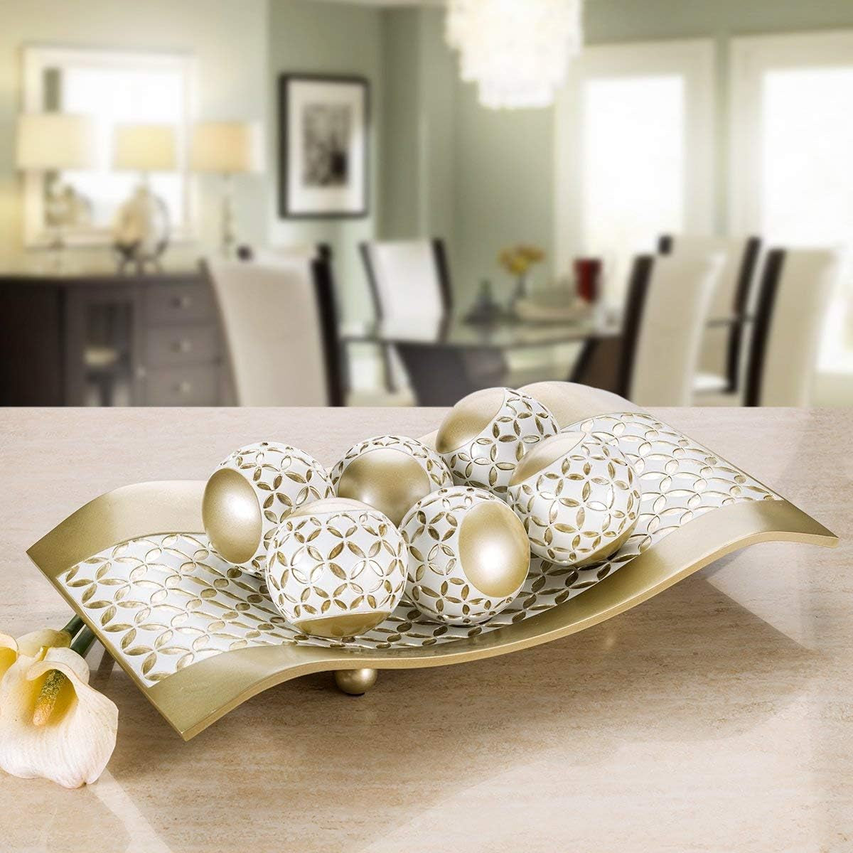 Schonwerk Diamond Lattice Pillar Candle Holders - Set of 2 Elegant Centerpiece Decorations for Dining and Living Rooms