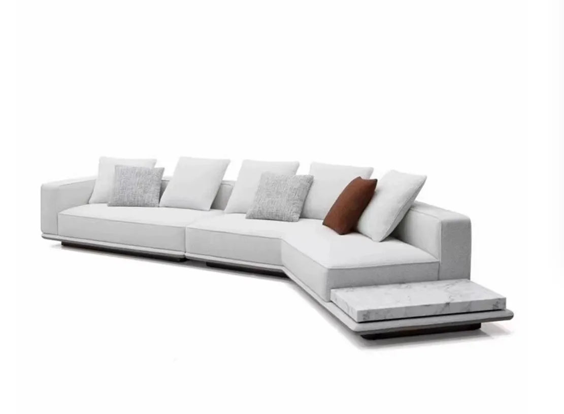 Italian Minimalist Horizon Sofa - High-End Cotton and Linen Design for Stylish Living Rooms