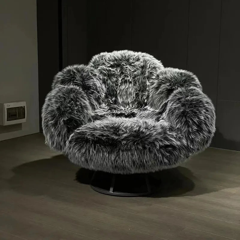 Italian Bear Paw Rotating Plush Sofa - Elegant Comfort for Your Living Room