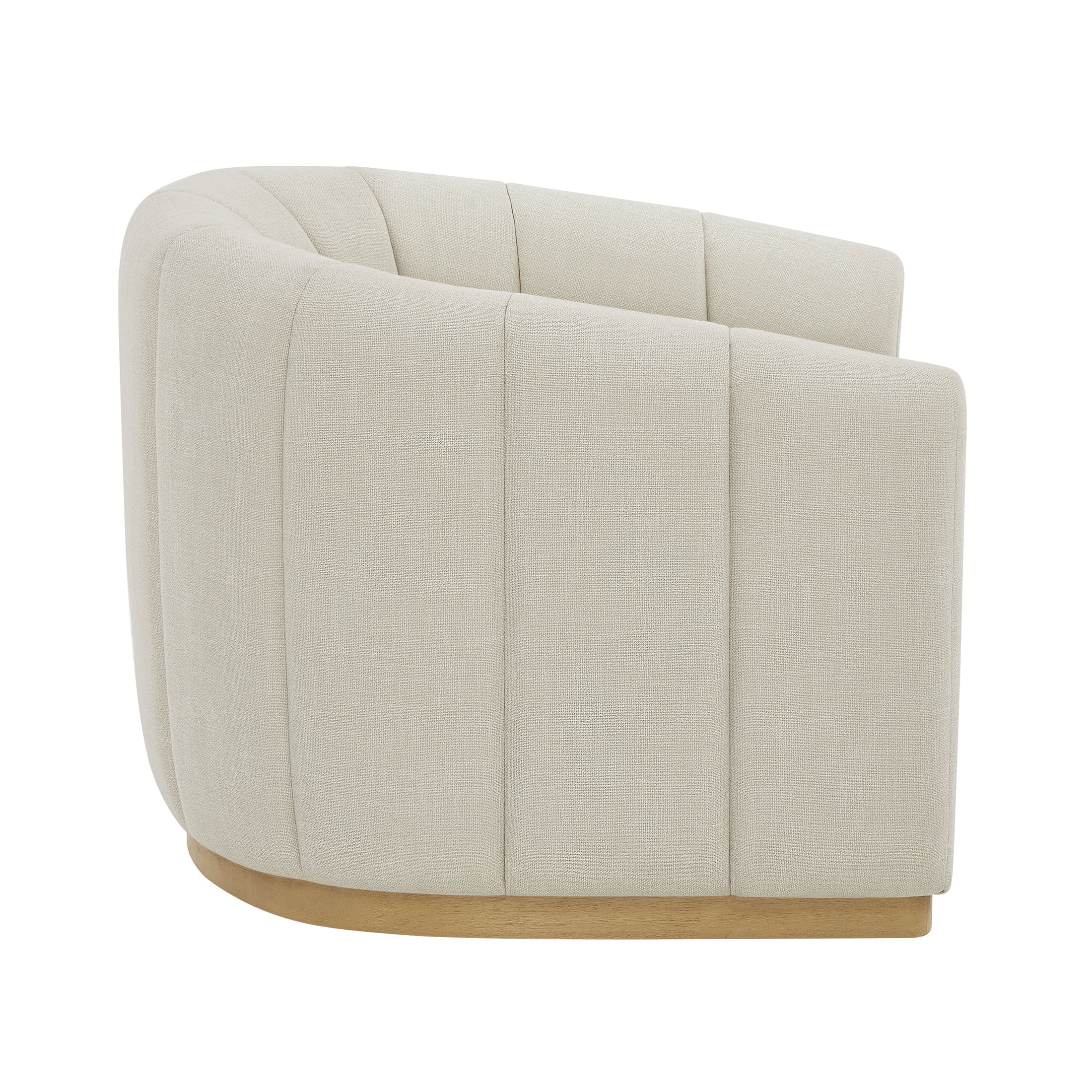 Elegant Lillian Cream Linen Accent Swivel Chair – Perfect for Your Home Decor!