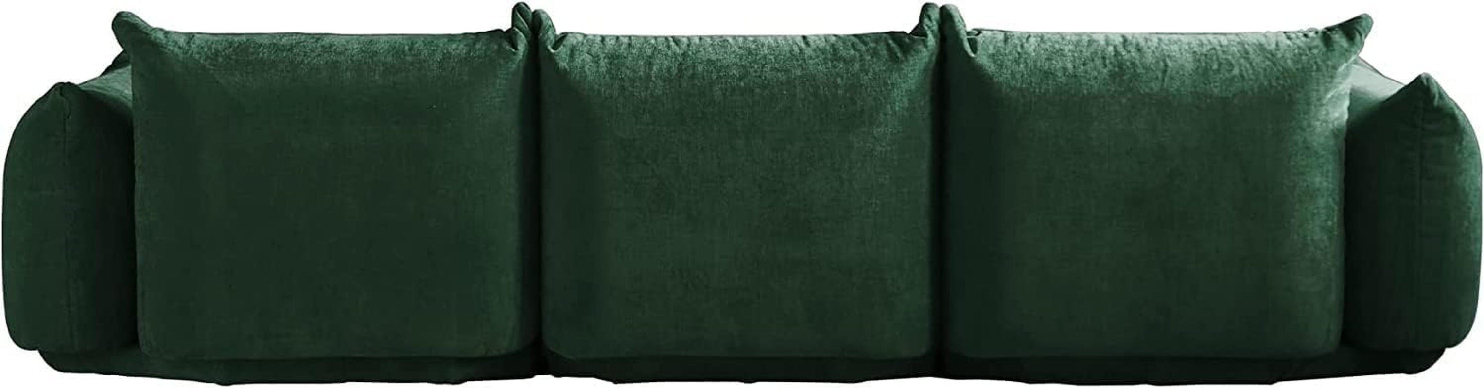 Stylish Mid-Century Modern Green Chenille Sectional Sofa - 3 Seater Plush Comfort for Living Room, Bedroom, or Office