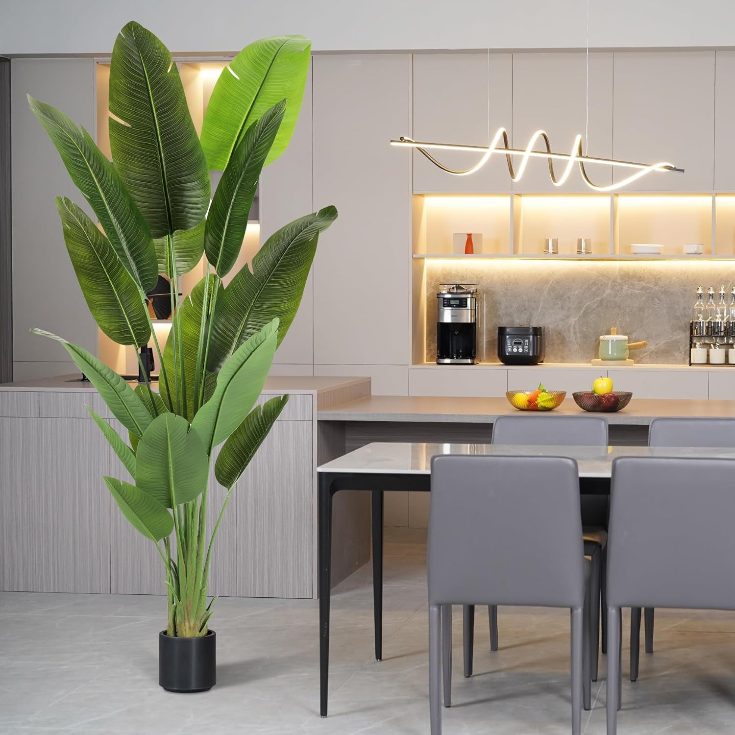 Stunning 7.2Ft Silk Bird of Paradise - 2 Pack of Lifelike Indoor Faux Greenery for Home, Living Room, Bedroom & Office Decor