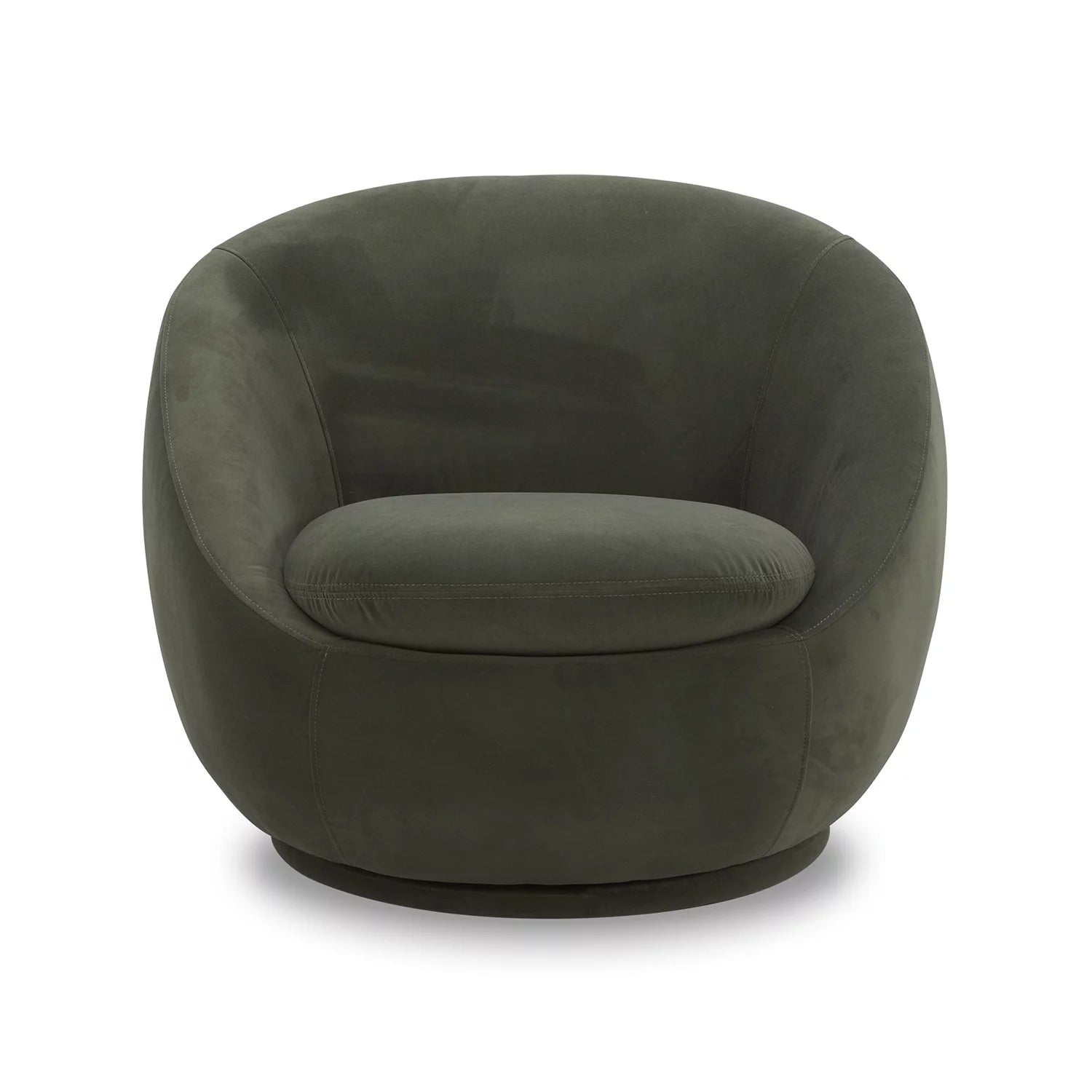 Luxurious Olive Velvet Mira Swivel Accent Chair