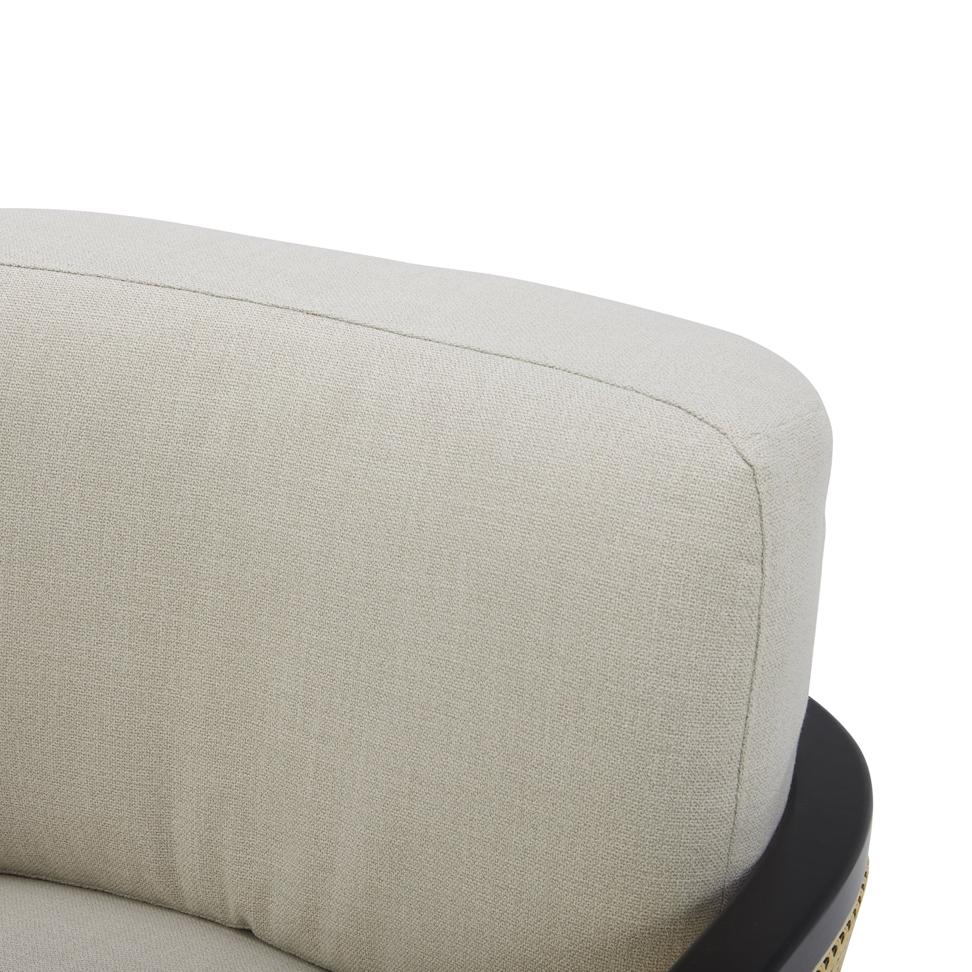 Elegant Charcoal Swivel Accent Chair - Springwood Cane Design