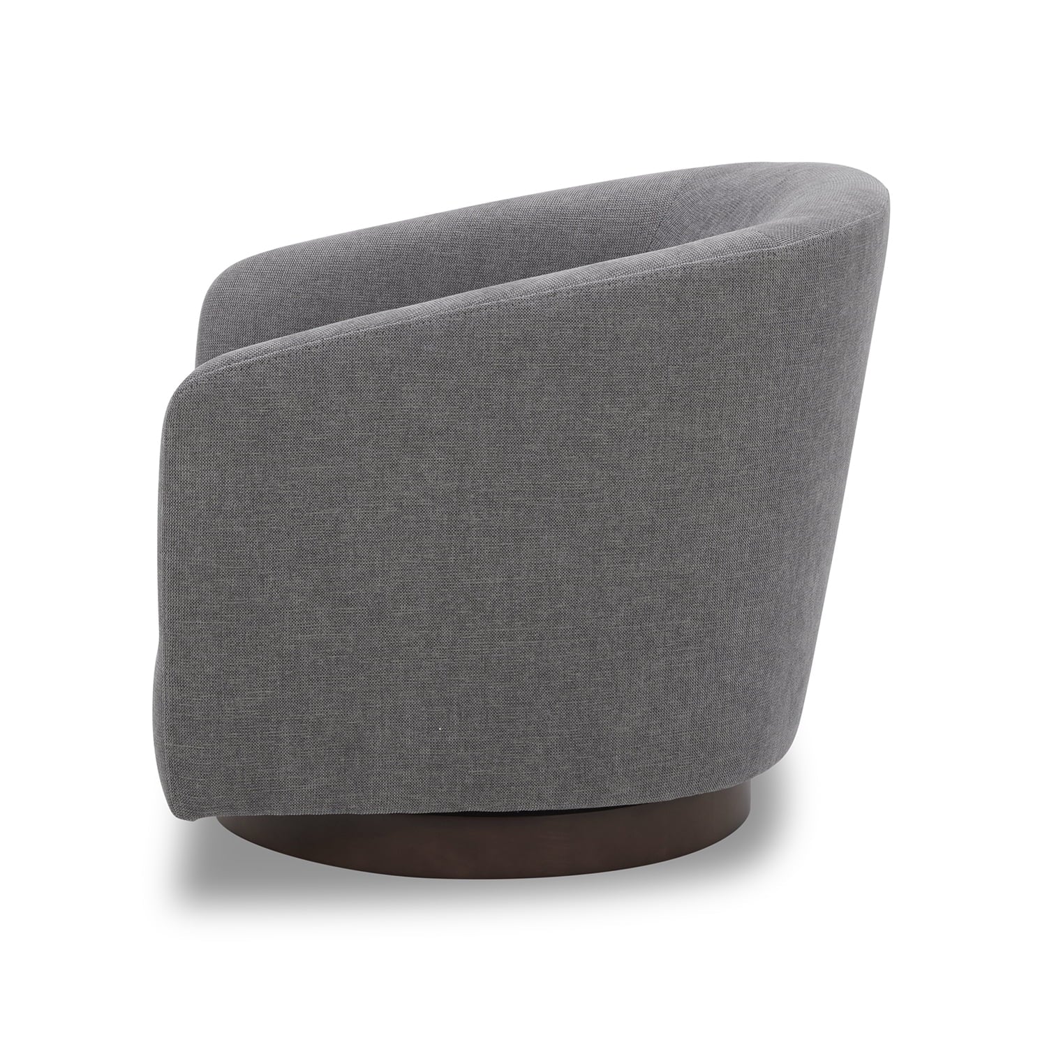 Stylish Gray Bradford Wooden Base Swivel Accent Chair for Modern Living Spaces