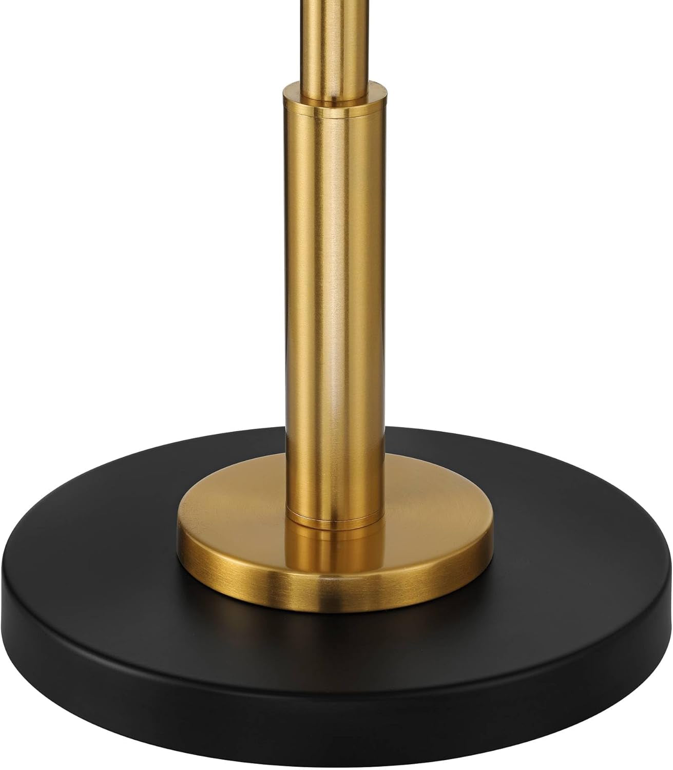 Harlowe Modern Glam 63" Gold Finish Floor Lamp - Chic Metal Design with Black Drum Shade for Living Room, Bedroom, Office, and Entryway Decor