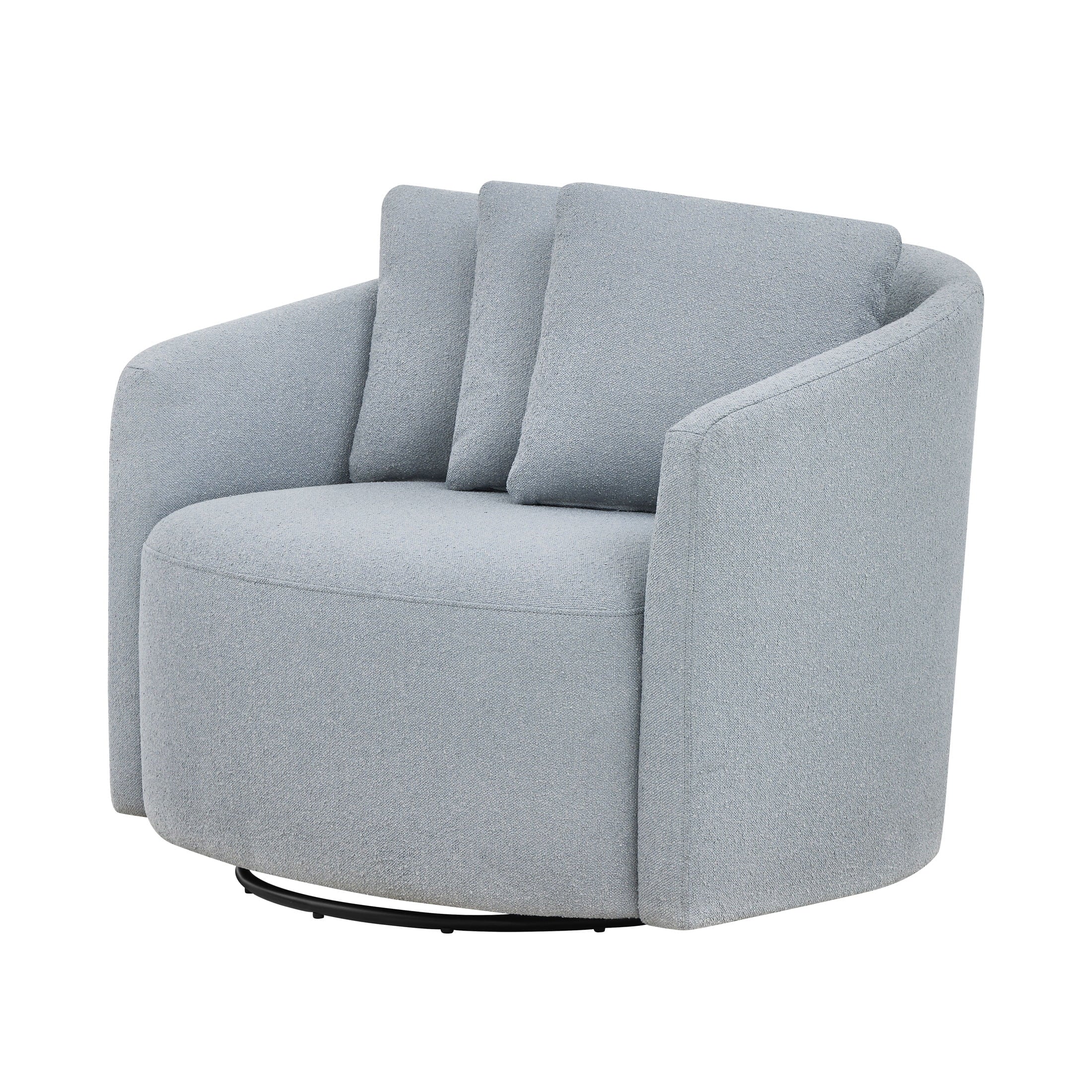 Drew Barrymore's Stunning Cornflower Blue Boucle Accent Chair – Elevate Your Space!