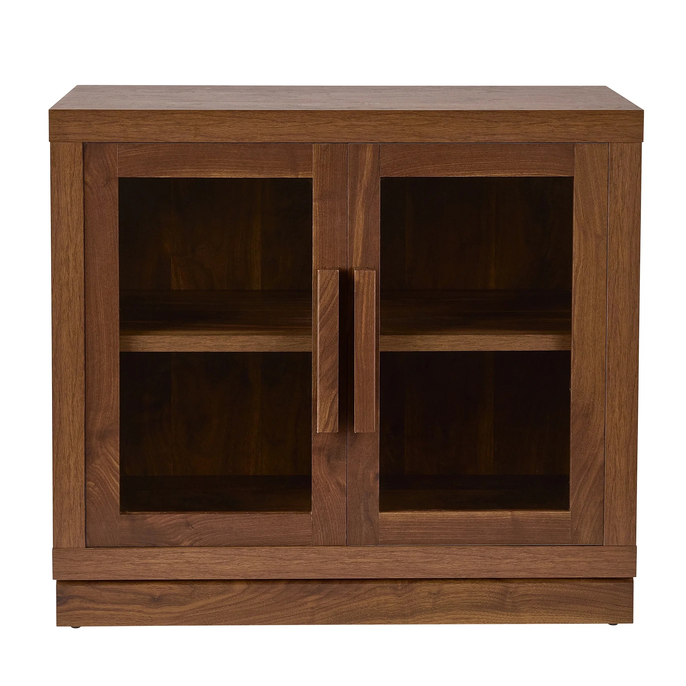 Stylish Ezra Accent Cabinet in Rich Warm Walnut Finish