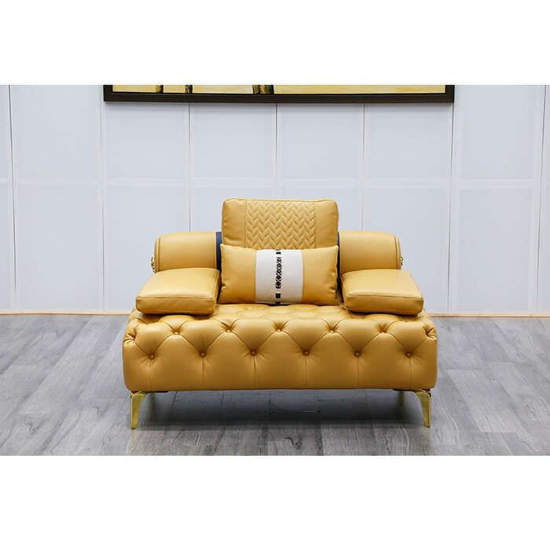 Elegant Villa Italian Style Eather Sofa - Customizable Living Room Furniture; Consult Customer Service for Tailored Options!