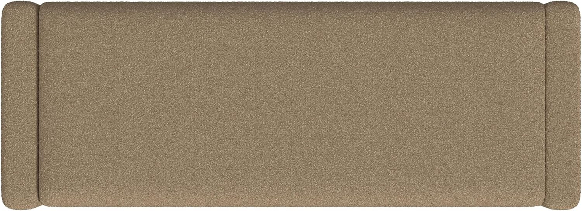 Copenhagen Contemporary Storage Bench for Living Room and Bedroom - Brown Boucle Upholstery
