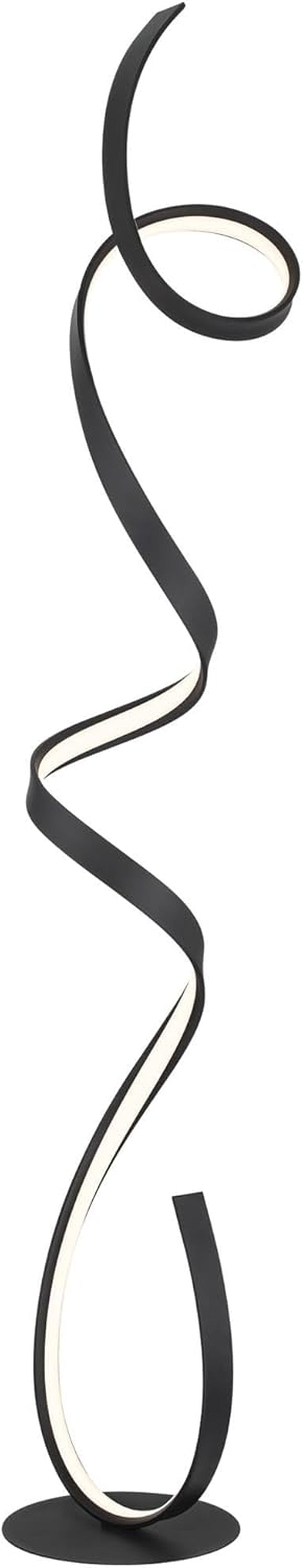 Avante Modern 56.5" Tall LED Floor Lamp with Foot Switch - Sleek Matte Black Design for Living Room, Bedroom, Office & Entryway - Elegant White Shade Home Decor