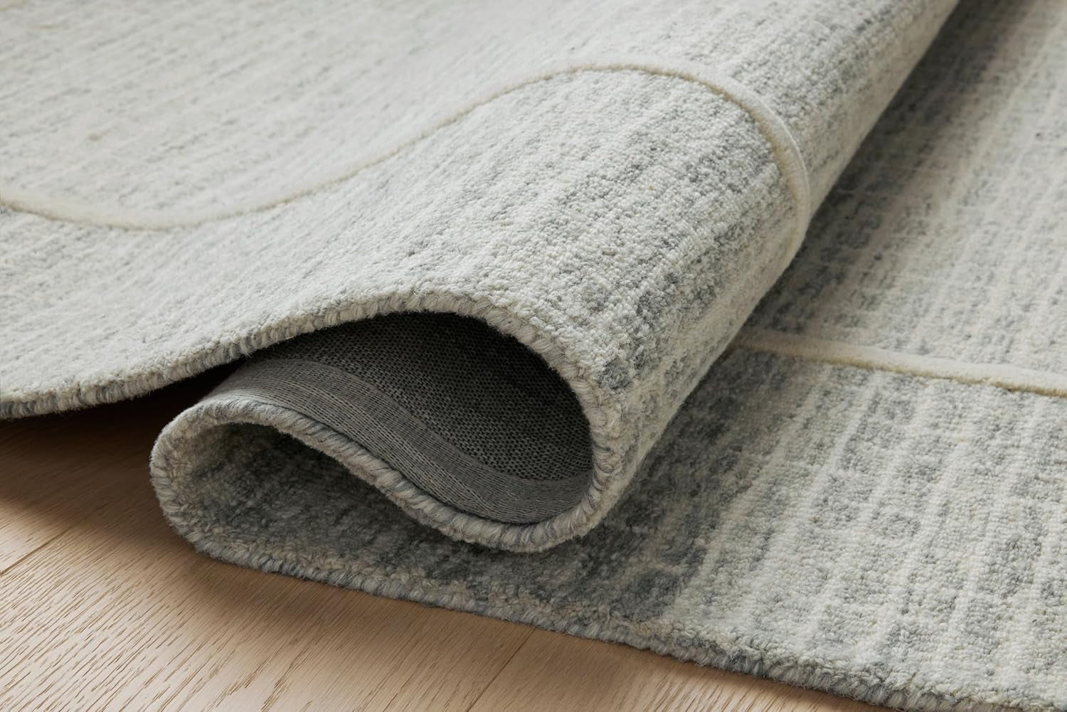 Chris Loves Julia Briggs Collection 9'3" x 13' Area Rug in Mist & Ivory – Stylish No-Shed Design for High Traffic Living Spaces