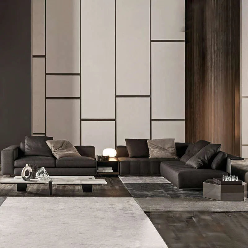 Stylish WBERT Italian Design Modular Fabric Sectional Sofa Set for Versatile Living Room Spaces