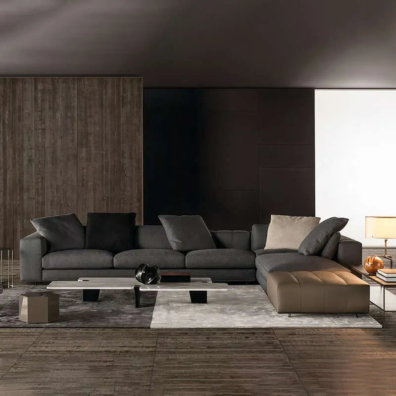 Stylish WBERT Italian Design Modular Fabric Sectional Sofa Set for Versatile Living Room Spaces