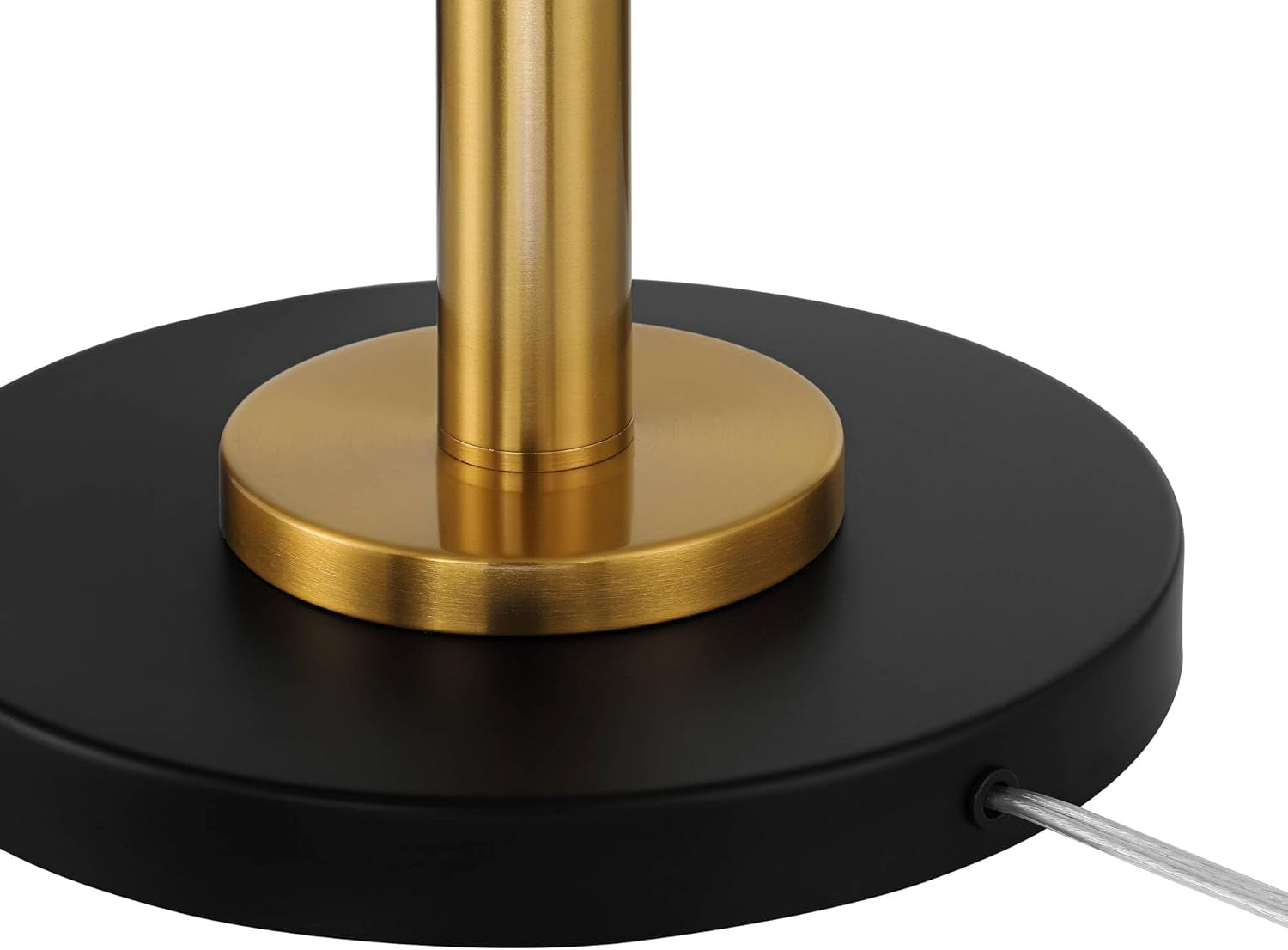 Harlowe Modern Glam 63" Gold Finish Floor Lamp - Chic Metal Design with Black Drum Shade for Living Room, Bedroom, Office, and Entryway Decor