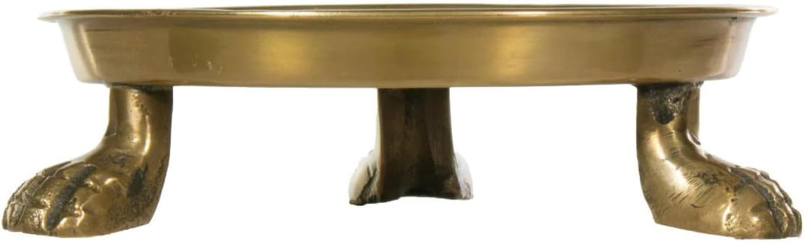 Elegant Gold Clawfoot Round Dish - Perfect for Home Decor, Candles, Jewelry, Perfume, Cosmetics, and Coffee Table Styling
