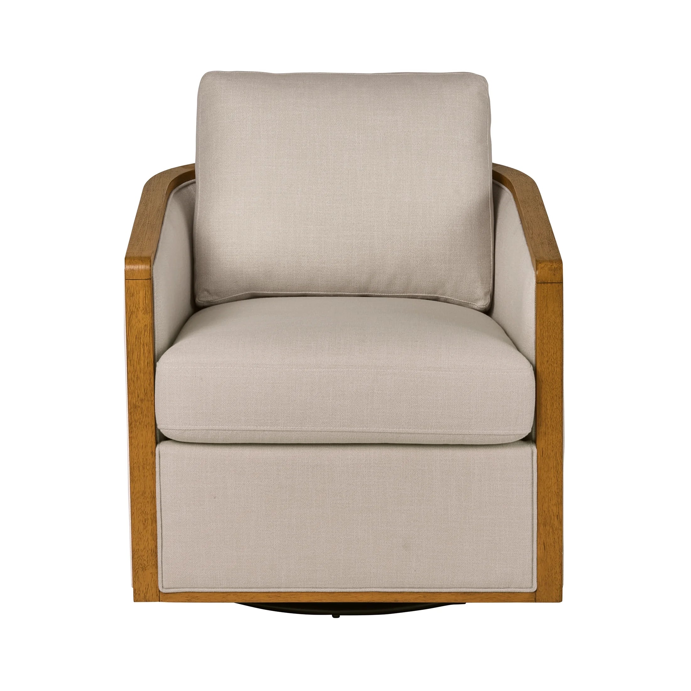 Elegant Cream Windsor Swivel Accent Chair for Stylish Living Spaces