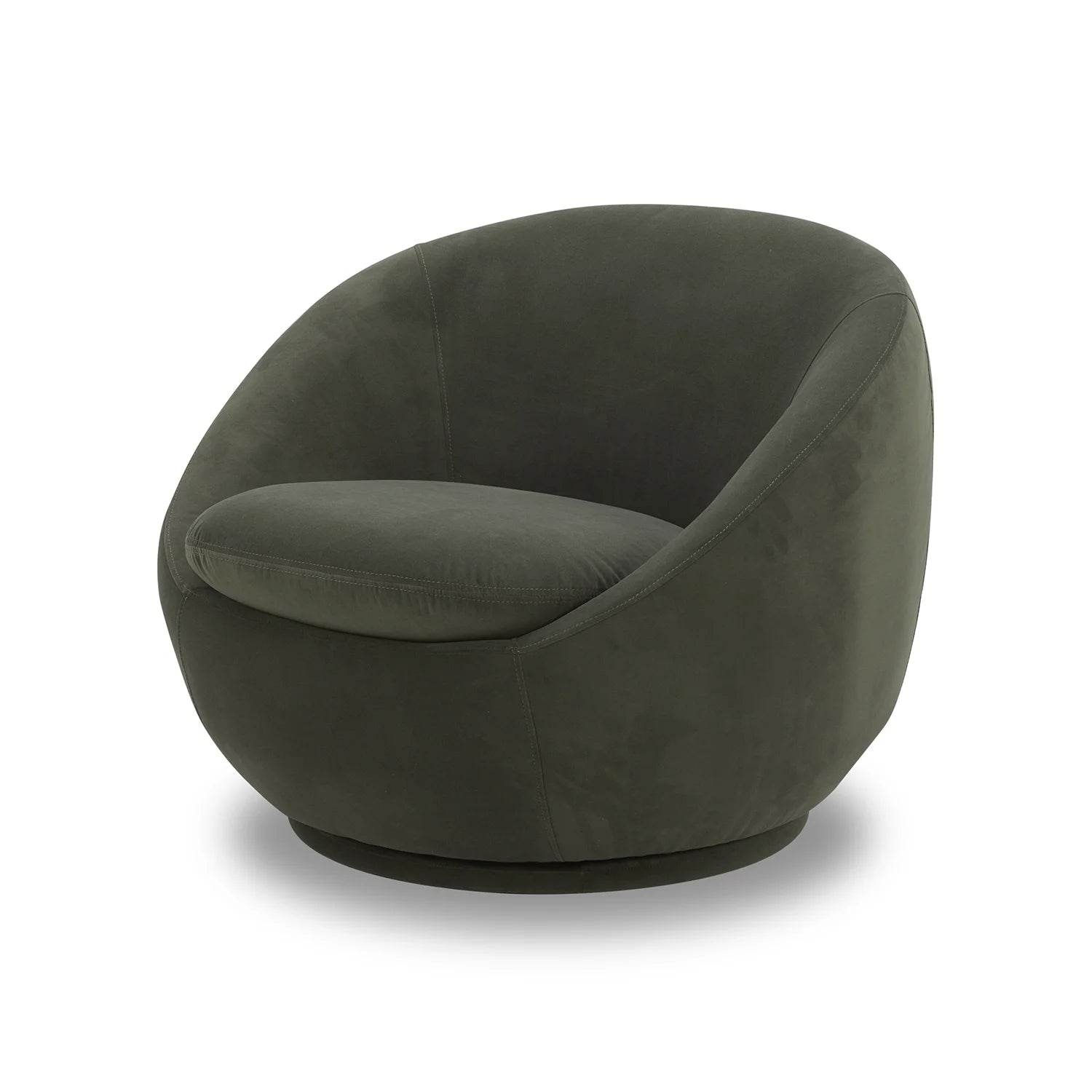 Luxurious Olive Velvet Mira Swivel Accent Chair
